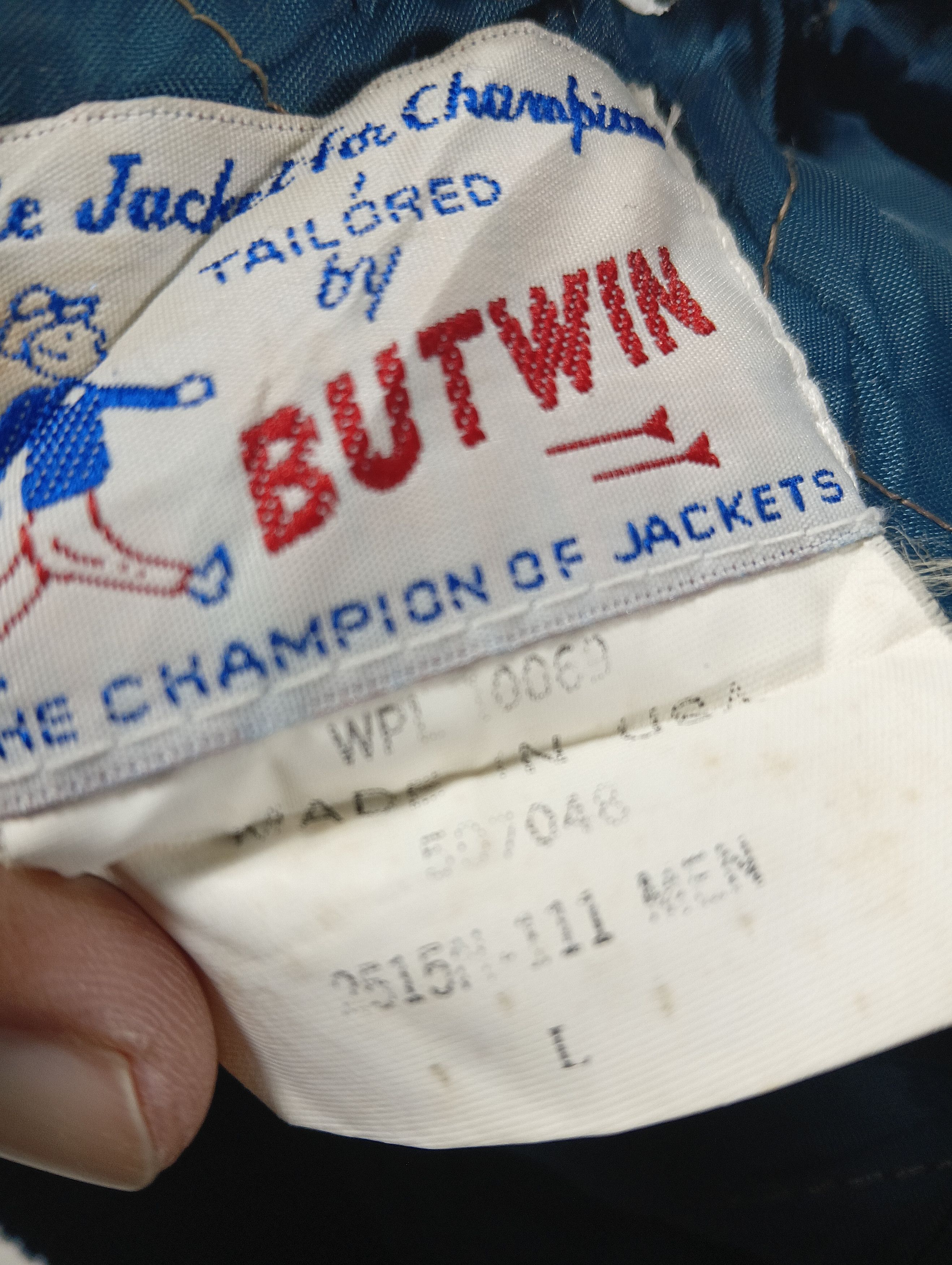 Vintage BUTWIN JACKET 60-70s NY MLB NEW YORK YANKEES BIG LOGO RARE Size US XXL / EU 58 / 5 - 11 Thumbnail