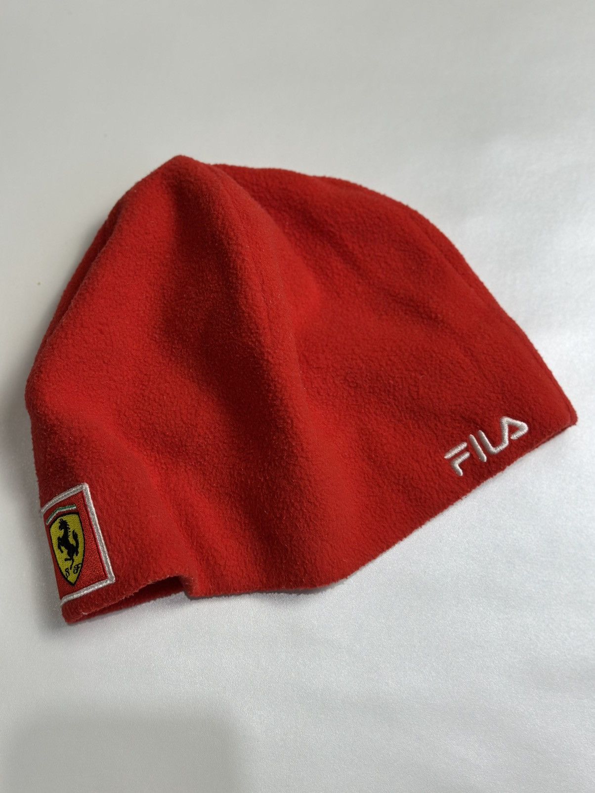 Fila Vintage Retro Fila Scuderia Ferrari F1 Red Beanie Hat Size ONE SIZE - 3 Thumbnail