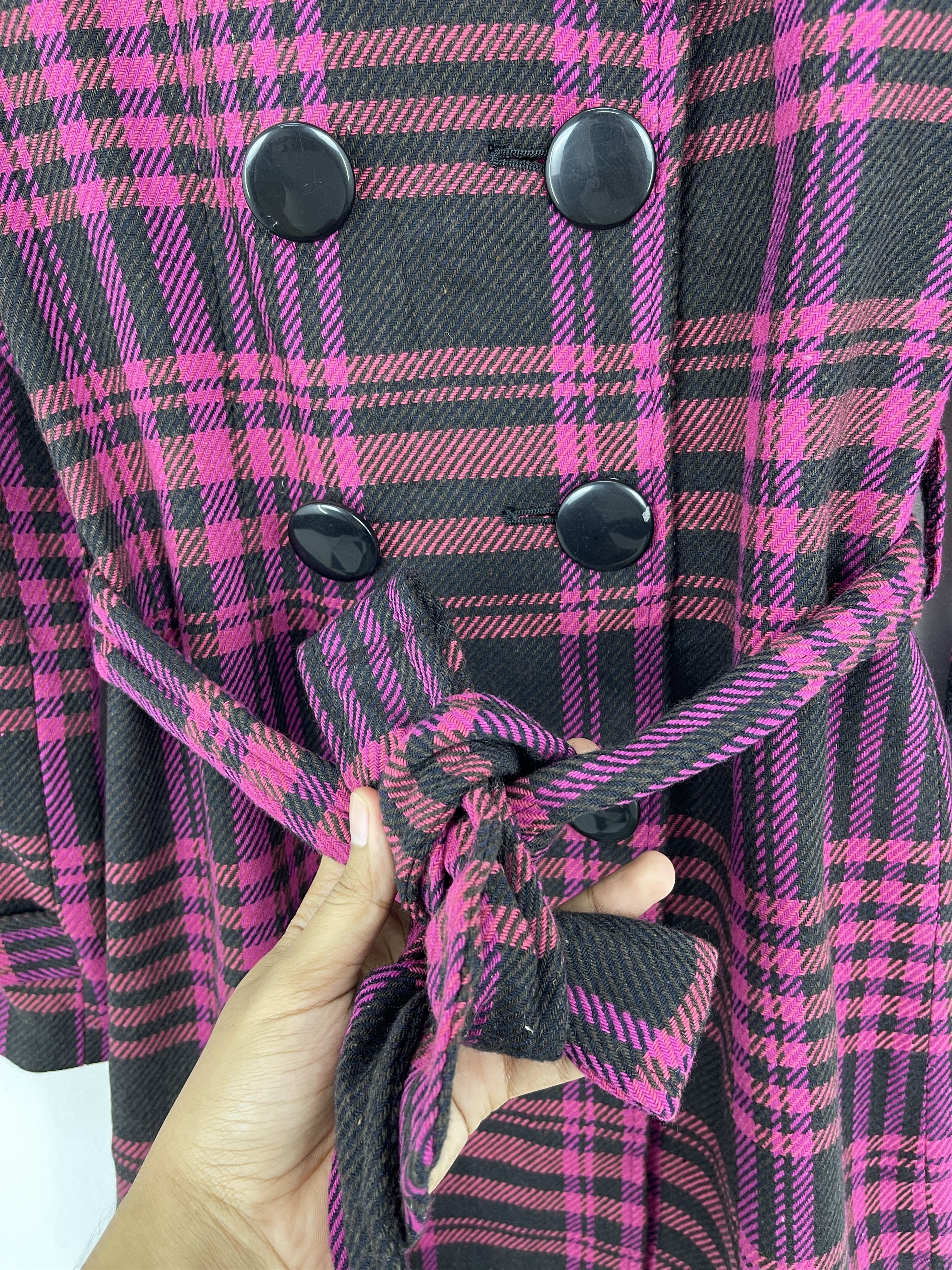 Japanese Brand Vtg Cute Acute Acrylic Black And Purple Belted Jacket JA0076 Size S / US 4 / IT 40 - 10 Thumbnail