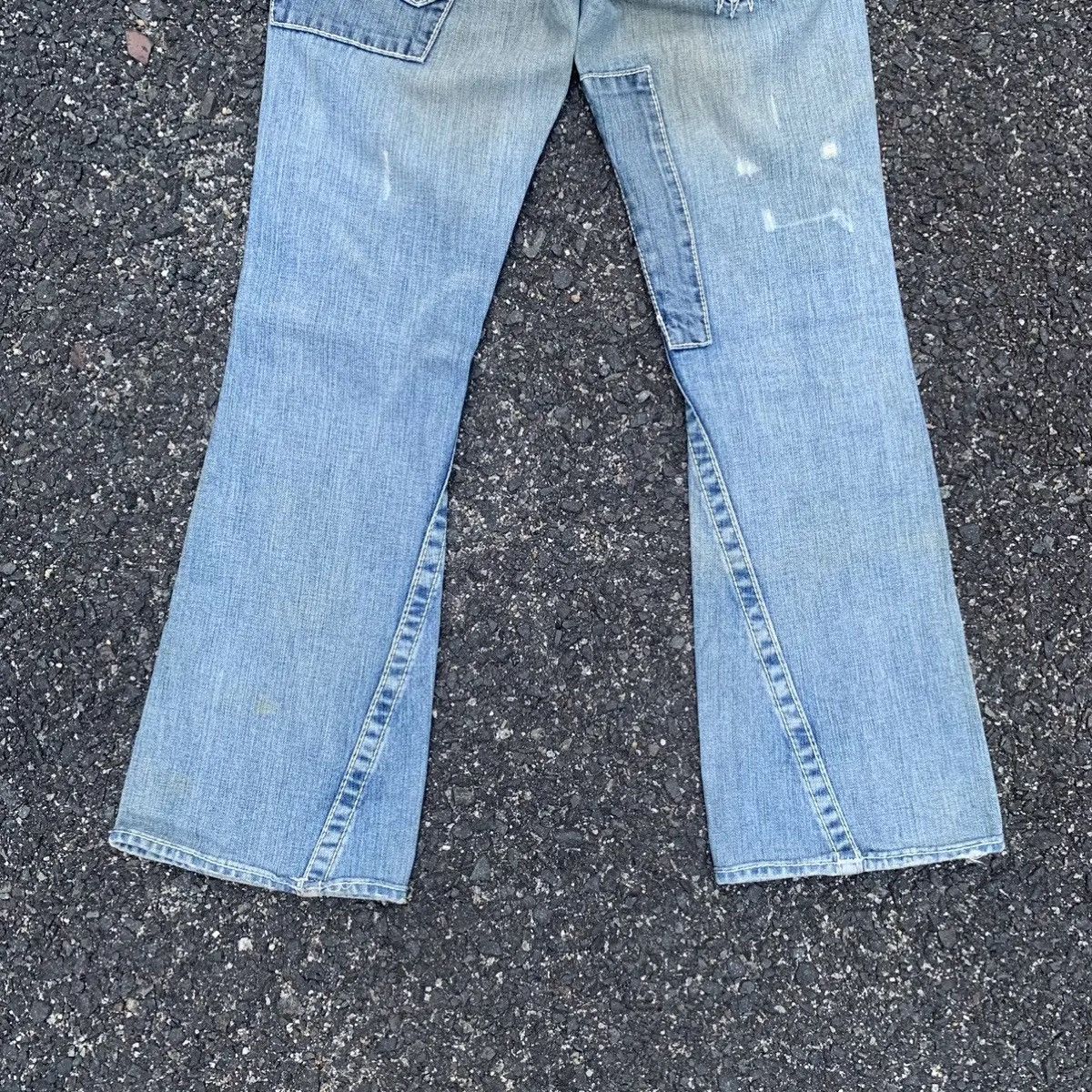 Vintage 💥 STEALS 💥 True Religion Jeans Patch Row Flare Denim Pants Size US 26 / EU 42 - 12 Thumbnail