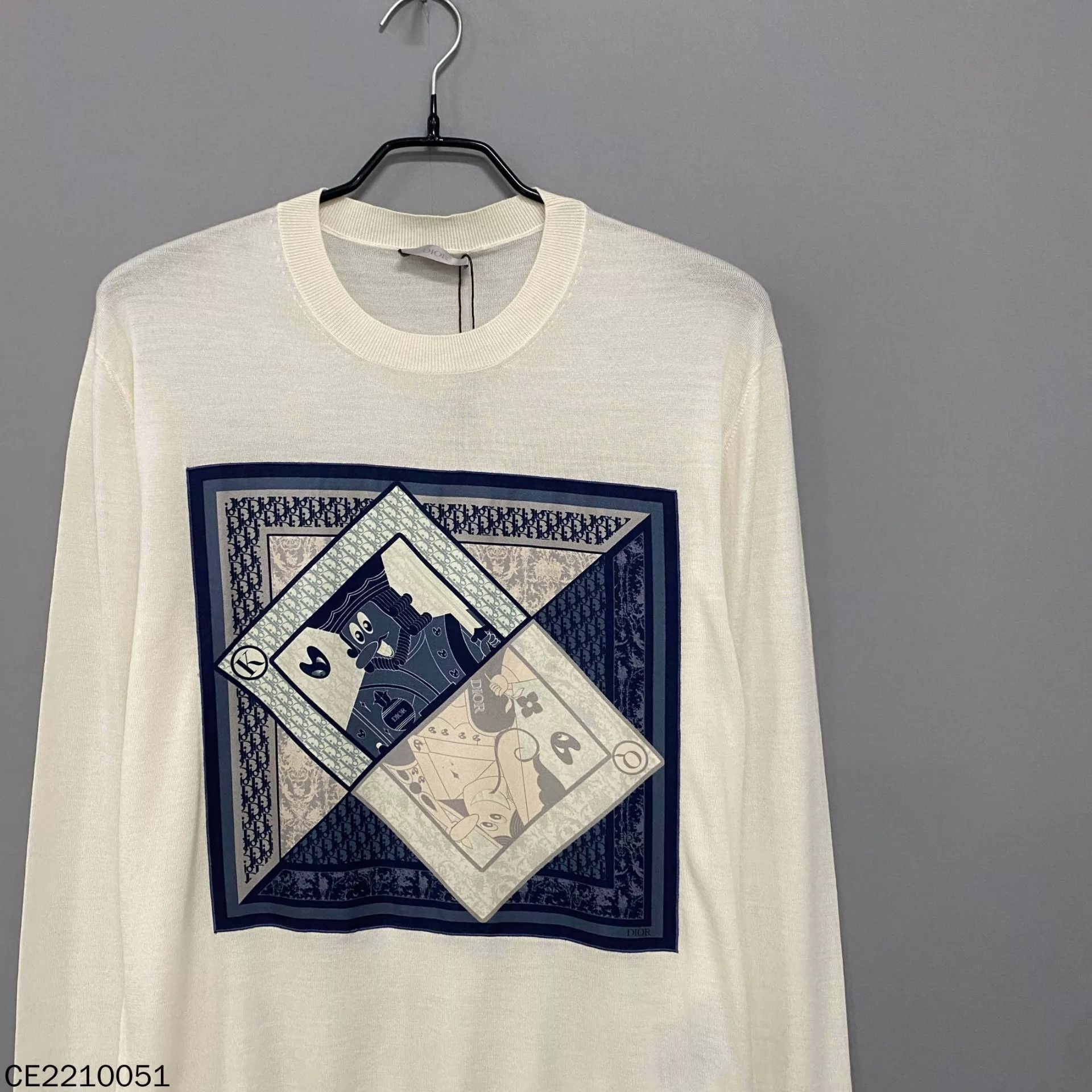 Dior Dior Poker Card Wool Knit Sweater Men's Size M Size US M / EU 48-50 / 2 - 2 Thumbnail