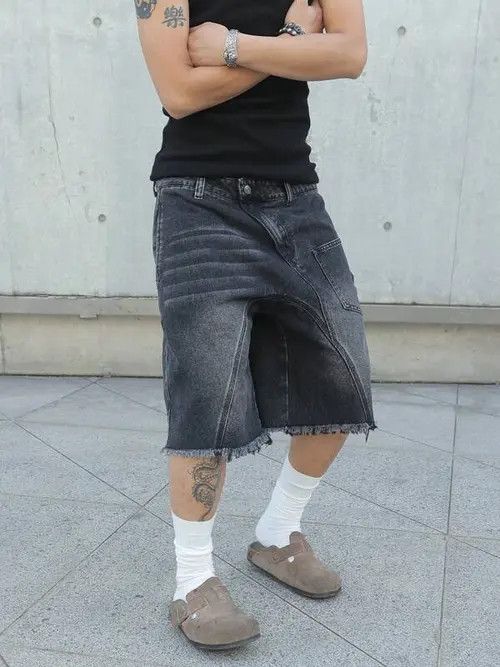 Jean Washed edge Y2K opium shorts jeans Size US 32 / EU 48 - 4 Thumbnail