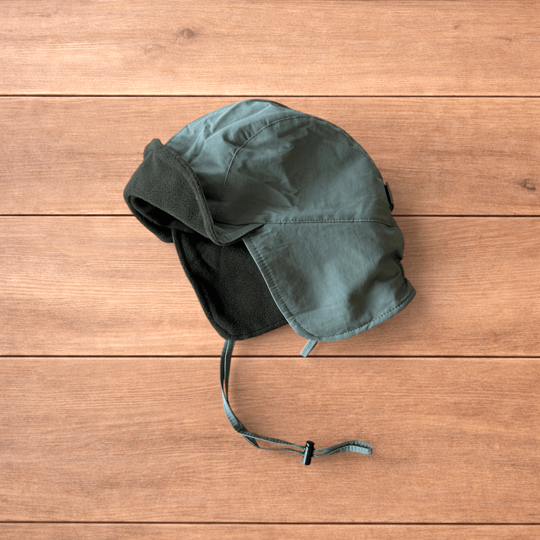 Japanese Brand Insane Military Pilot Trapper padded hat cap in khaki green. Size ONE SIZE - 1 Thumbnail