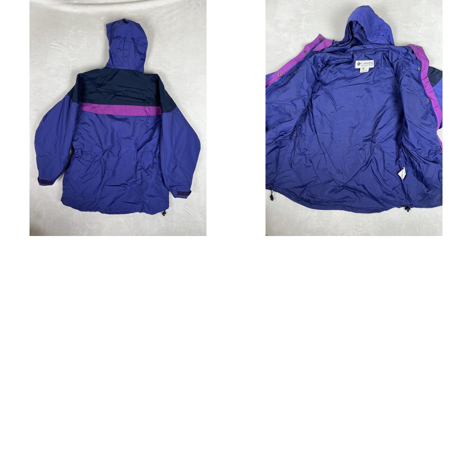 Pinko VINTAGE Columbia Jacket Womens M Purple Navy Pink Hooded Ski Parka 90s Size M / US 6-8 / IT 42-44 - 8 Thumbnail