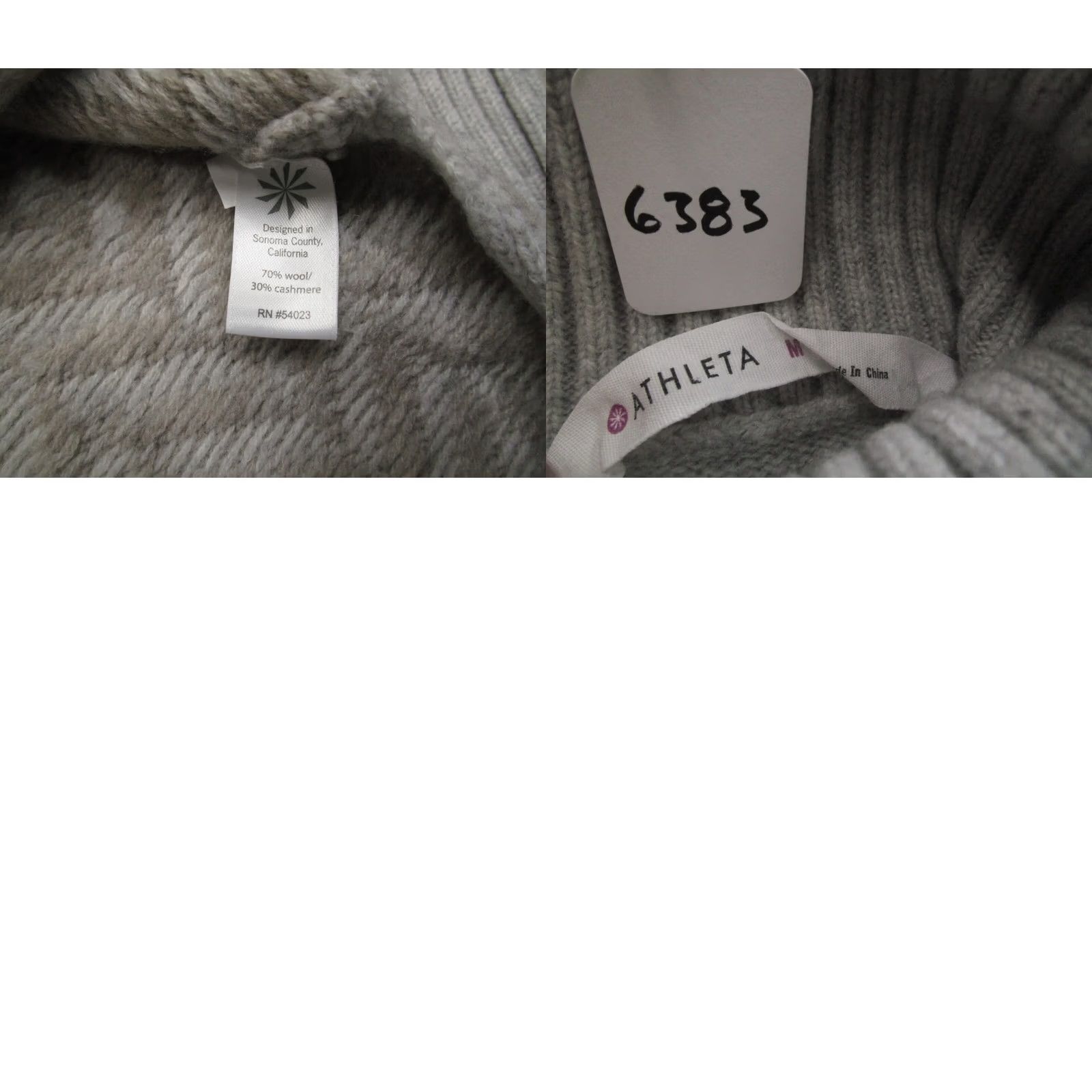 Athleta Athleta Sweater Women M Gray Turtleneck Chevron Pattern Cashmere Wool Pullover Knit All Seasons Casual Geometric Logo Size M / US 6-8 / IT 42-44 - 8 Thumbnail