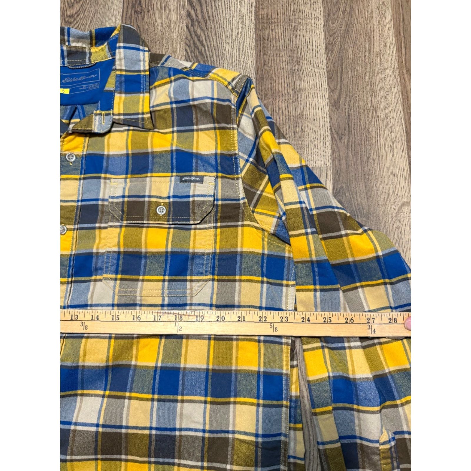 Eddie Bauer Eddie Bauer Shirt Men XL Blue Brown Yellow Plaid Long Sleeve Button Up Shirt Size US XL / EU 56 / 4 - 6 Thumbnail