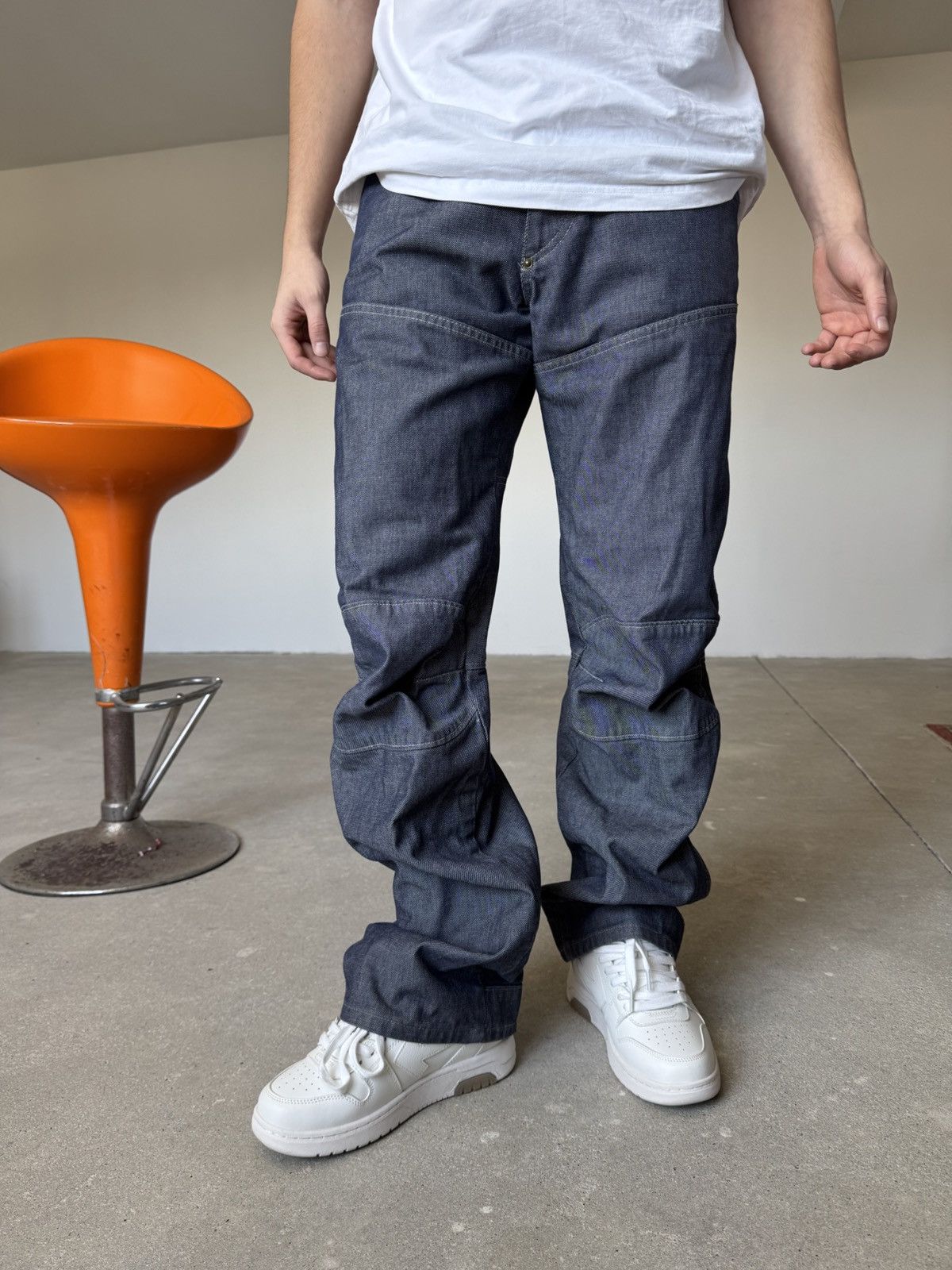 G-Star Vintage G-Star Raw Long Stacked Double Knee Jeans Size US 31 - 2 Thumbnail