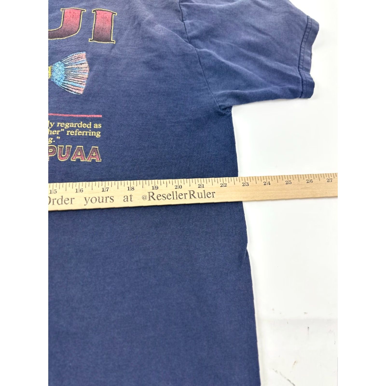Jerzees Maui Hawaii Shirt Mens Large Navy 100% Cotton Jerzees Tee Graphic Print Humuhumunukunukuapuaa Shirt Size US L / EU 52-54 / 3 - 8 Thumbnail