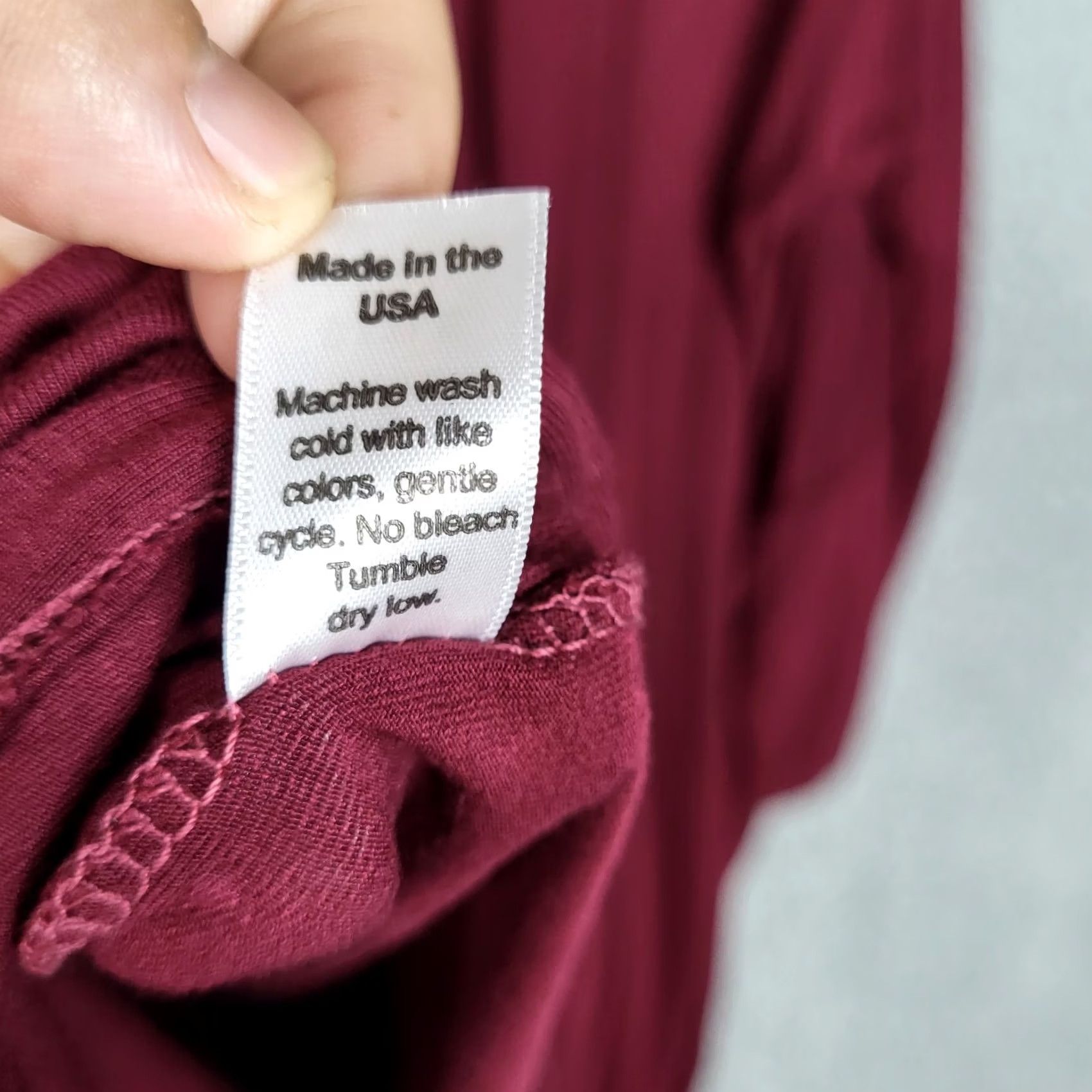Michael Stars Michael Stars Burgundy Round Neck Women's Stretch Tunic top OS Regular Size One Size Blouse Size ONE SIZE - 8 Thumbnail