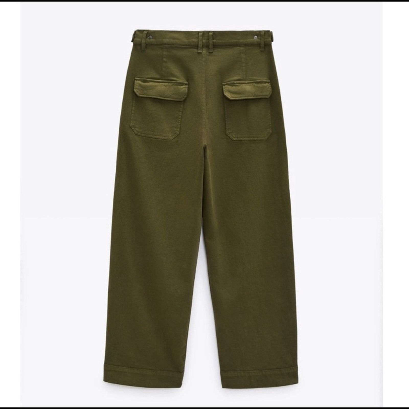 Zara ZARA PANTS THE TAPERED FIT CARGO KHAKI Size 28" / US 6 / IT 42 - 4 Thumbnail
