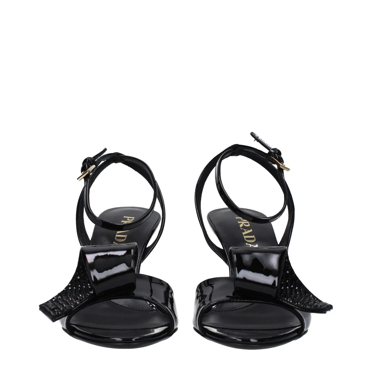 Prada ob1o1e1124 Patent Leather Sandals in Black Size US 6 / IT 36 - 3 Thumbnail