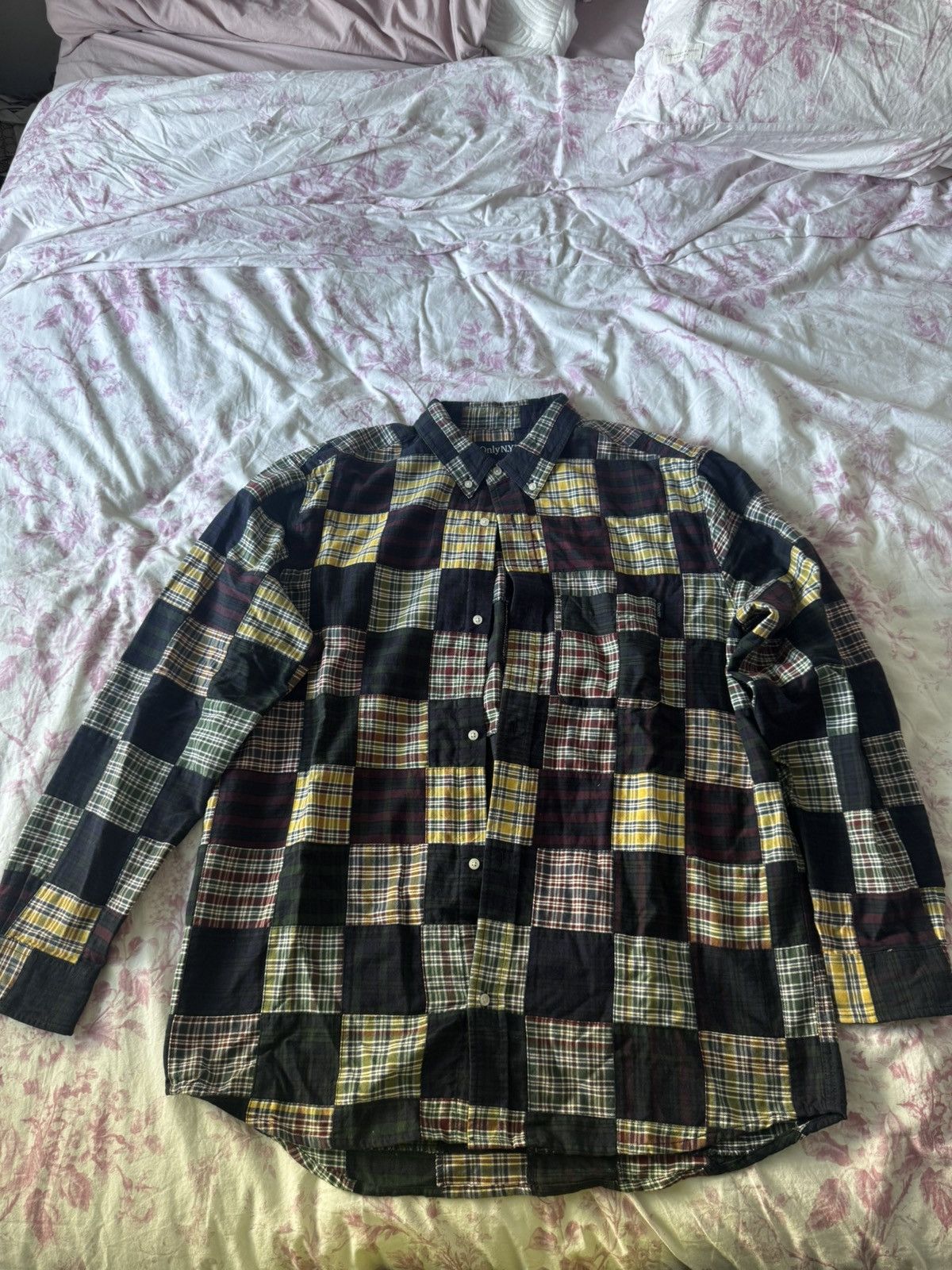 Only NY Ombre Plaid Patchwork Shirt Size US L / EU 52-54 / 3 - 1 Thumbnail