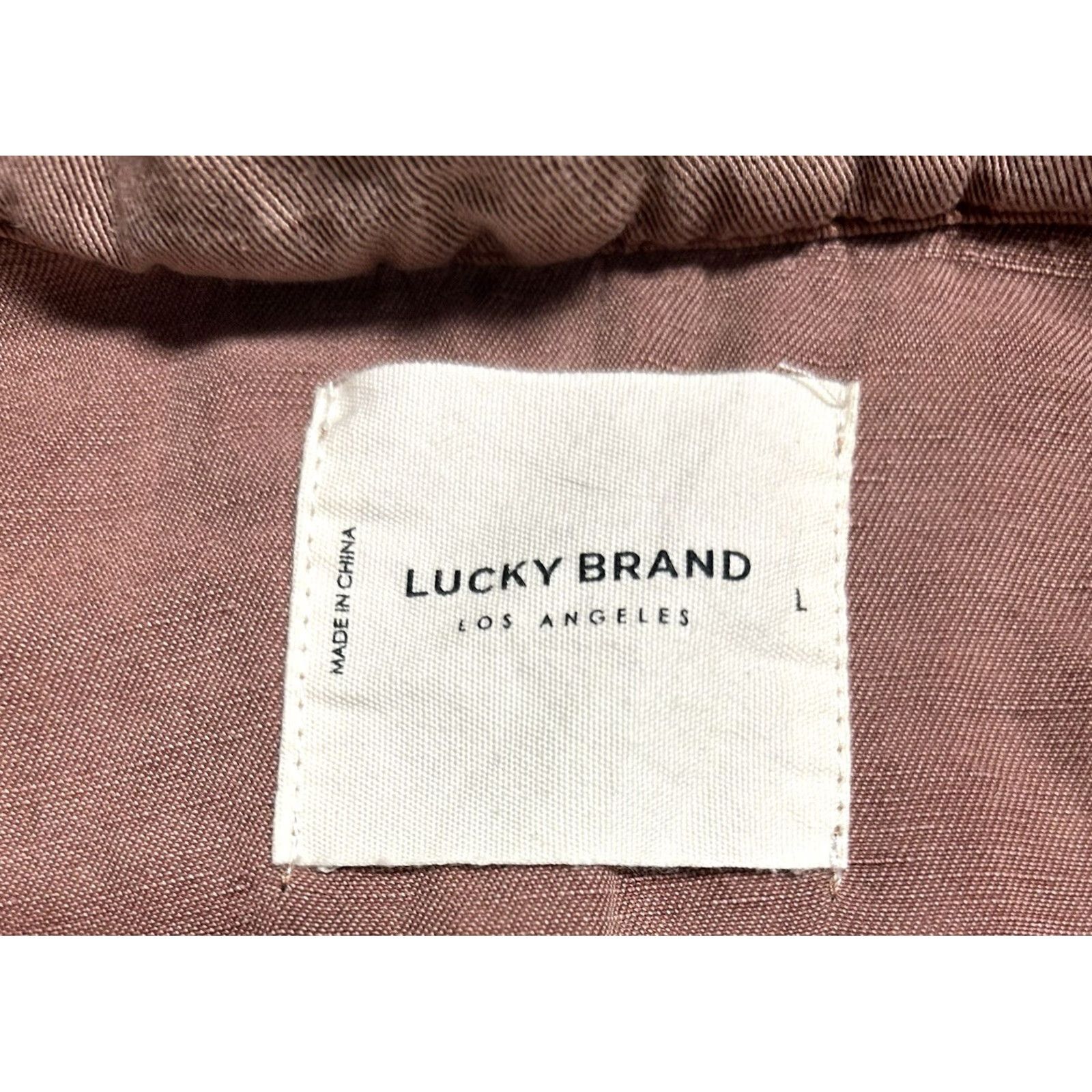 Lucky Brand Lucky Brand Brown Hooded Full Zip Jacket Women’s Large Distressed Sweater Size L / US 10 / IT 46 - 6 Thumbnail