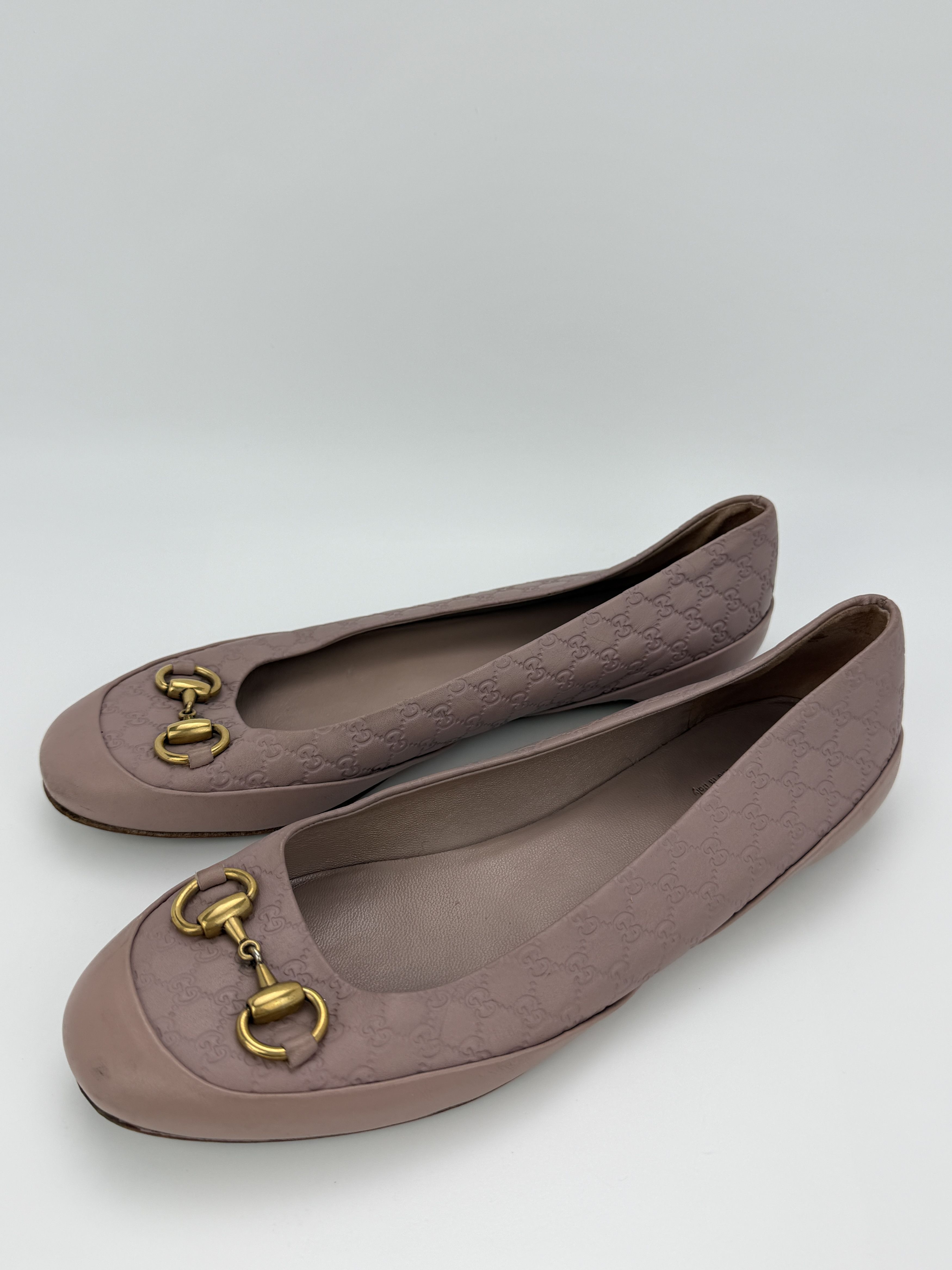 Gucci Gucci Guccissima Horsebit Leather Ballet Flats Shoes Size US 6.5 / IT 36.5 - 8 Thumbnail
