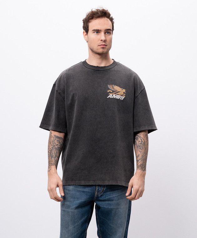 Amiri o1h1sh10525 Vintage Pegasus Os T-Shirt in Black Size US XL / EU 56 / 4 - 2 Thumbnail