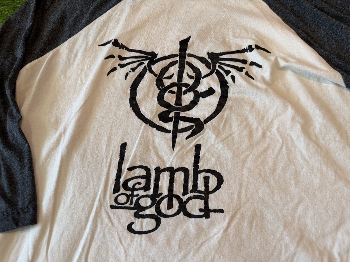 Band Tees Vintage Lamb Of God metal Baseball Raglan Band Shirt Size US XL / EU 56 / 4 - 2 Thumbnail