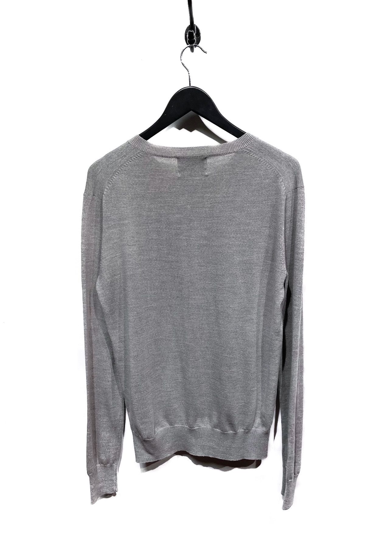 Markus Lupfer Markus Lupfer Grey Wool Sweater Neon Green Beetle Appliqué Size US M / EU 48-50 / 2 - 3 Thumbnail