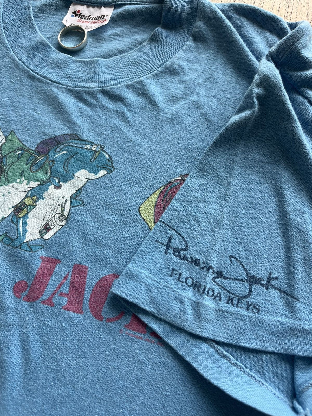 Panama Jack × Vintage Vintage PANAMA JACK Florida Keys artwork 80’s Tshirt Size US L / EU 52-54 / 3 - 8 Thumbnail