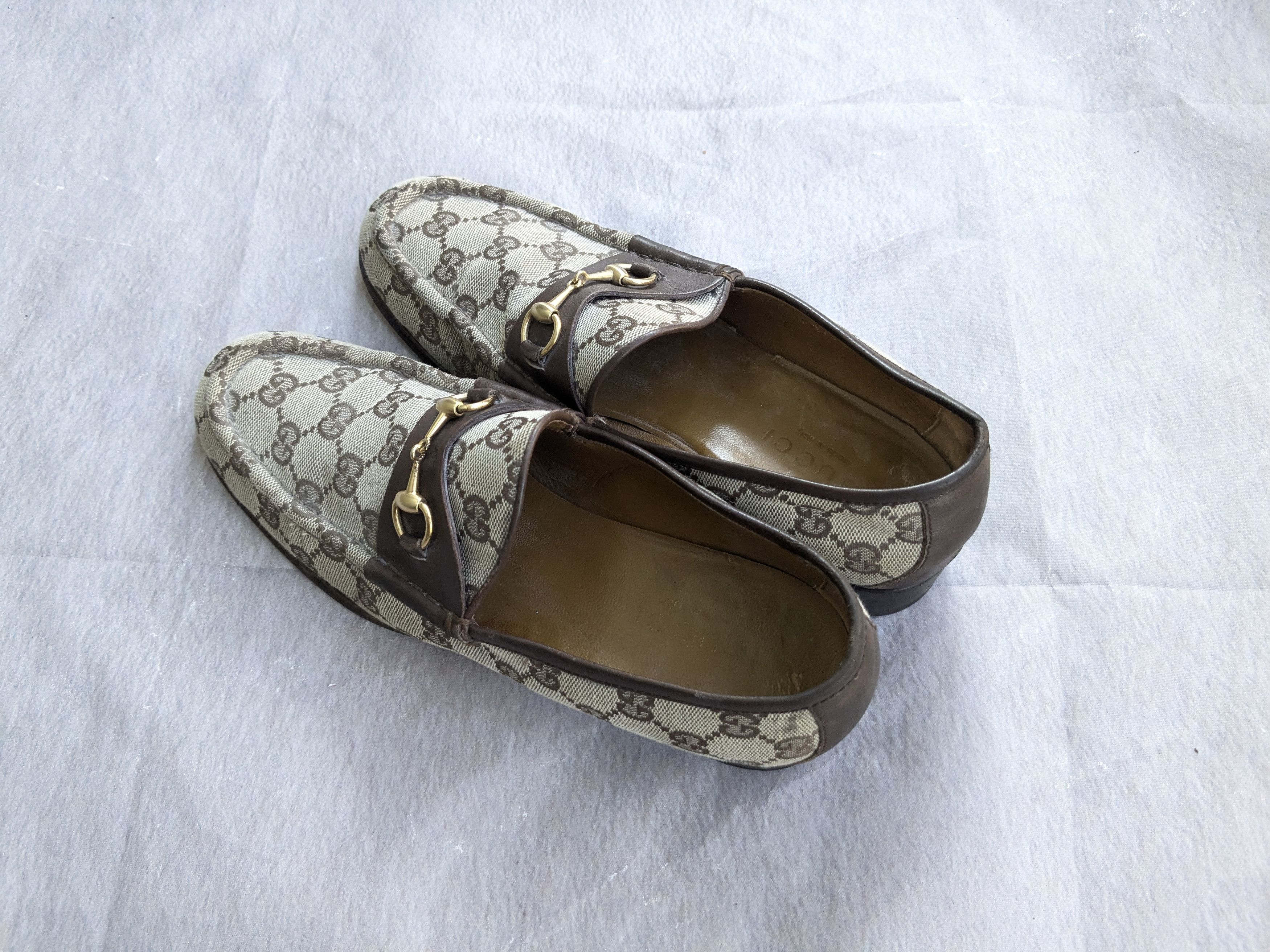 Gucci Gucci Horsebit Loafers Monogram Canvas Logo GG 9.5B Size US 9.5 / IT 39.5 - 8 Thumbnail
