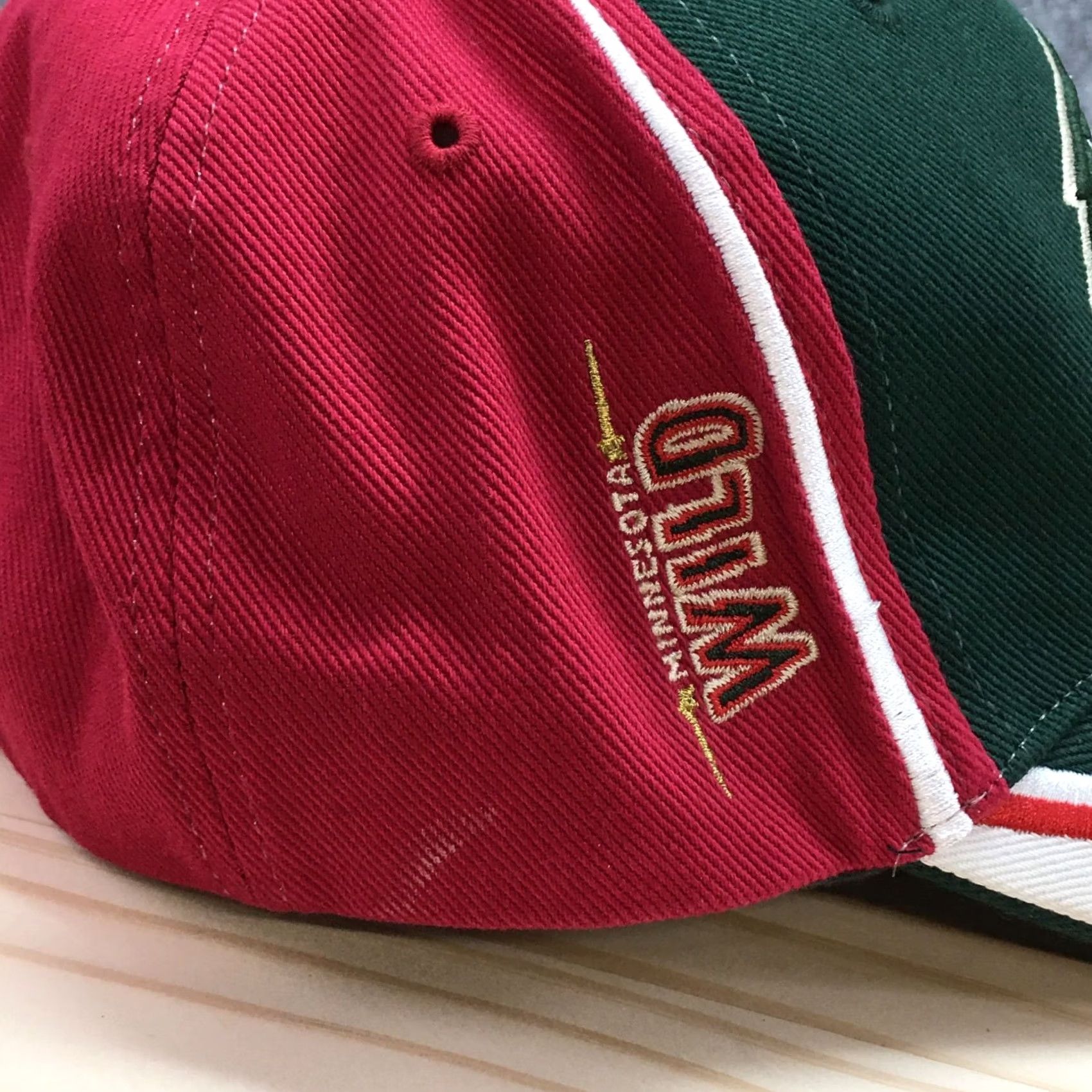 NHL Minnesota Wild NHL Baseball Cap Mens Red OS Curved Brim Embroidered Logo Size ONE SIZE - 5 Thumbnail