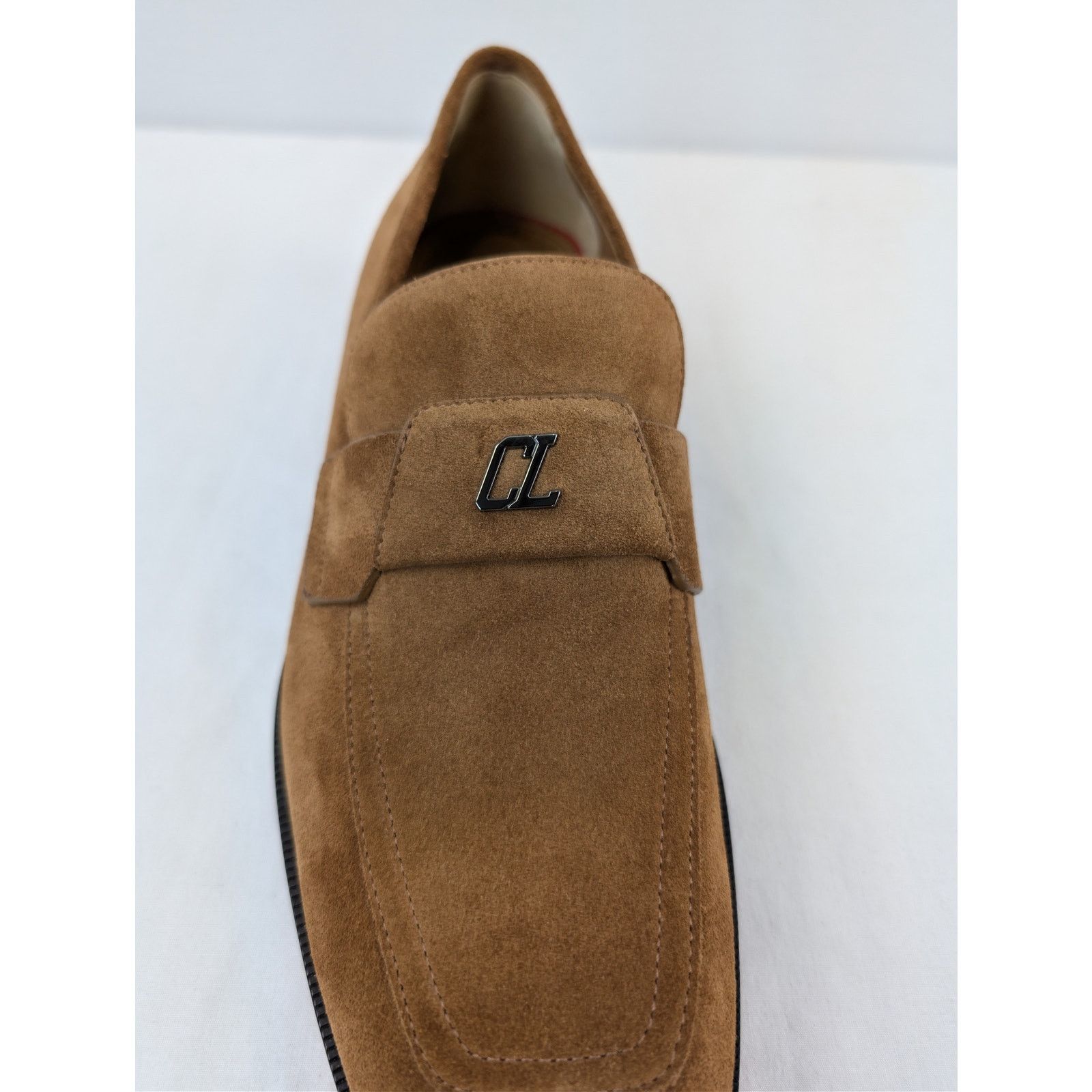Christian Louboutin o1rshd1 Brown Suede Loafers Shoes Boots in Black Sole 46 Size US 13 / EU 46 - 15 Thumbnail