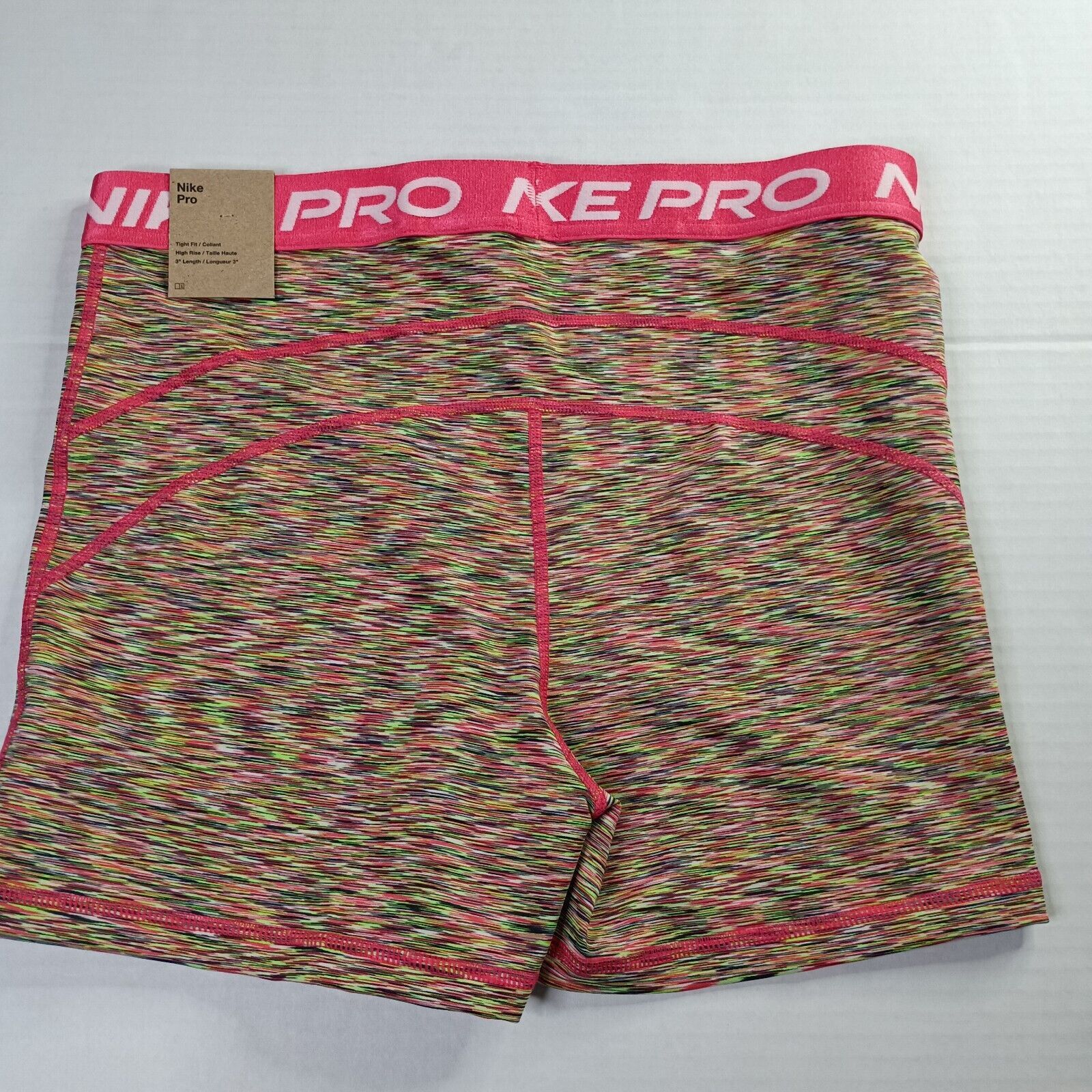 Nike Nike Women's L Large Pro 3'' Athletic Training Shorts Multi Size 32" / US 10 / IT 46 - 4 Thumbnail