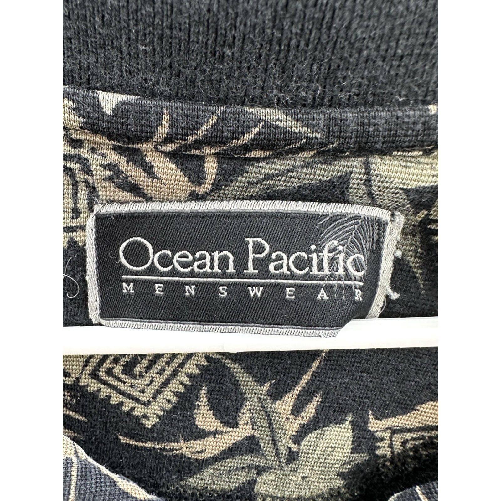 Ocean Pacific VINTAGE Ocean Pacific Menswear Polo Shirt Black Hawaiian XL Short Sleeve Mens Shirt 80s 90s Beach Golf Size US XL / EU 56 / 4 - 4 Thumbnail
