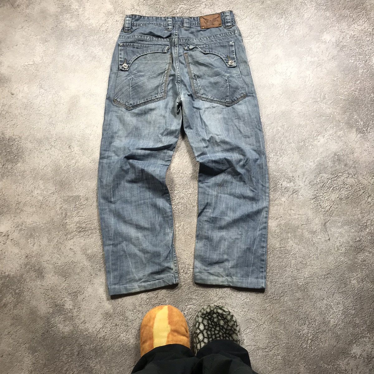Vintage Vintage 90s Distressed Baggy Jeans Grunge Thrashed Blue 28 Size US 28 / EU 44 - 5 Thumbnail