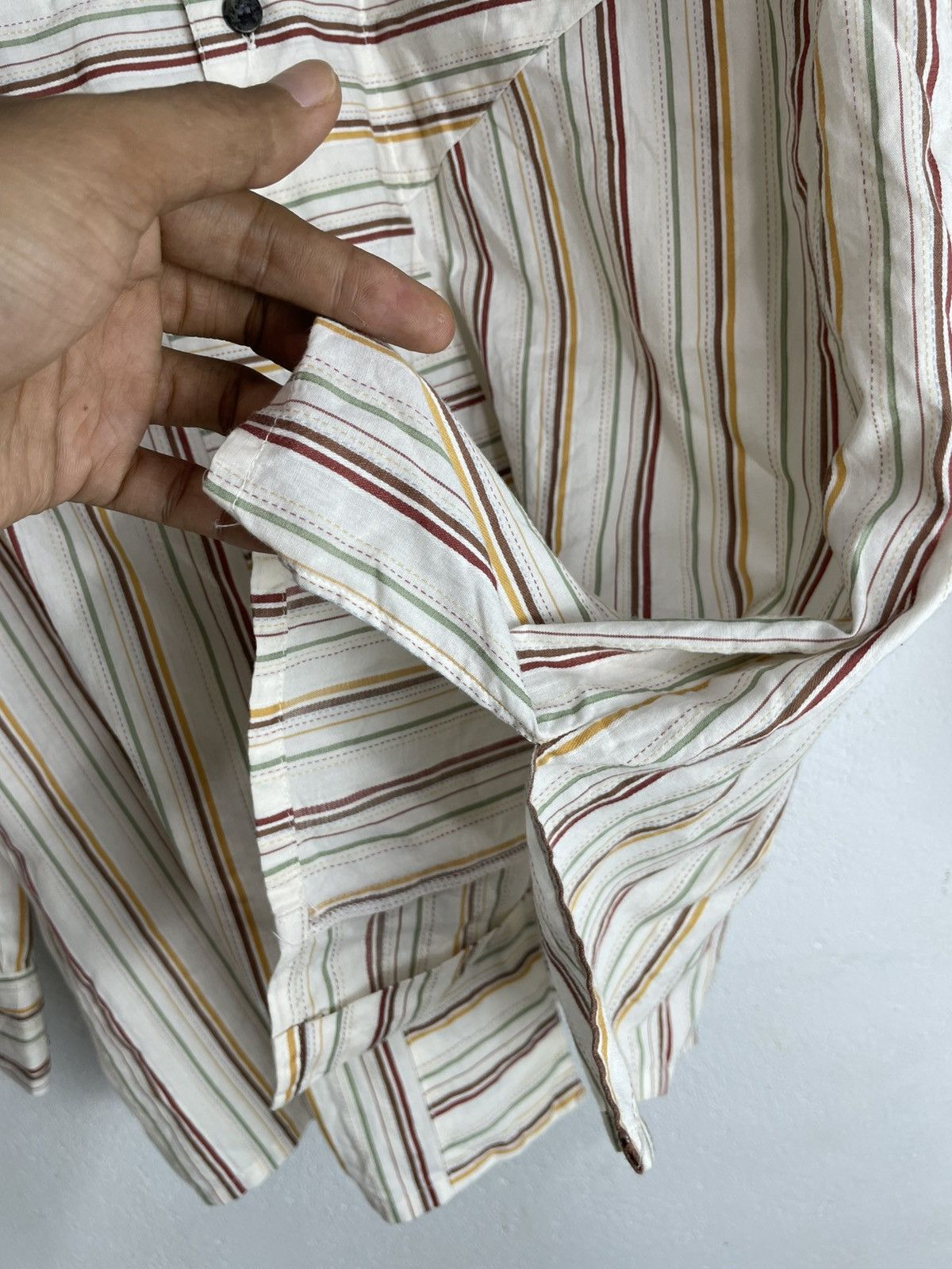 Yohji Yamamoto Kansai parfum Classic Multicolor Stripe Shirt Size US M / EU 48-50 / 2 - 7 Thumbnail