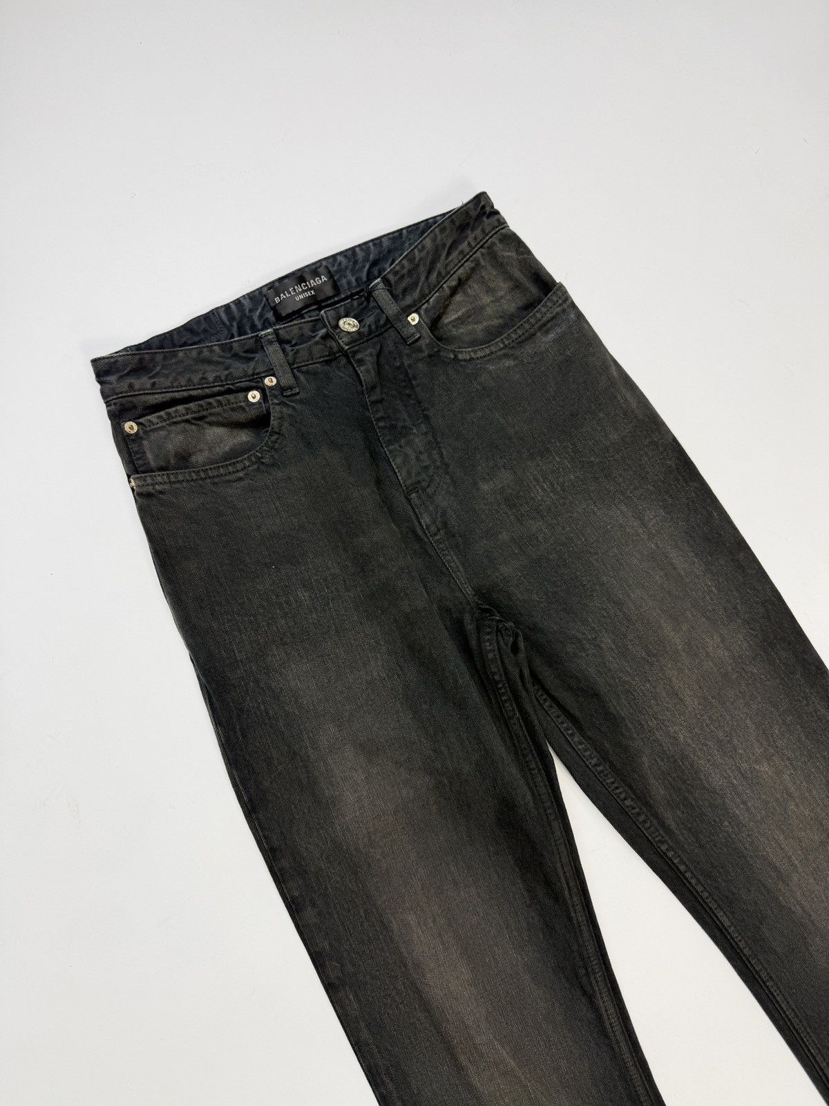 Balenciaga Balenciaga Bootcut Extra Long Dark Brown Denim Pants Size US 28 / EU 44 - 3 Thumbnail