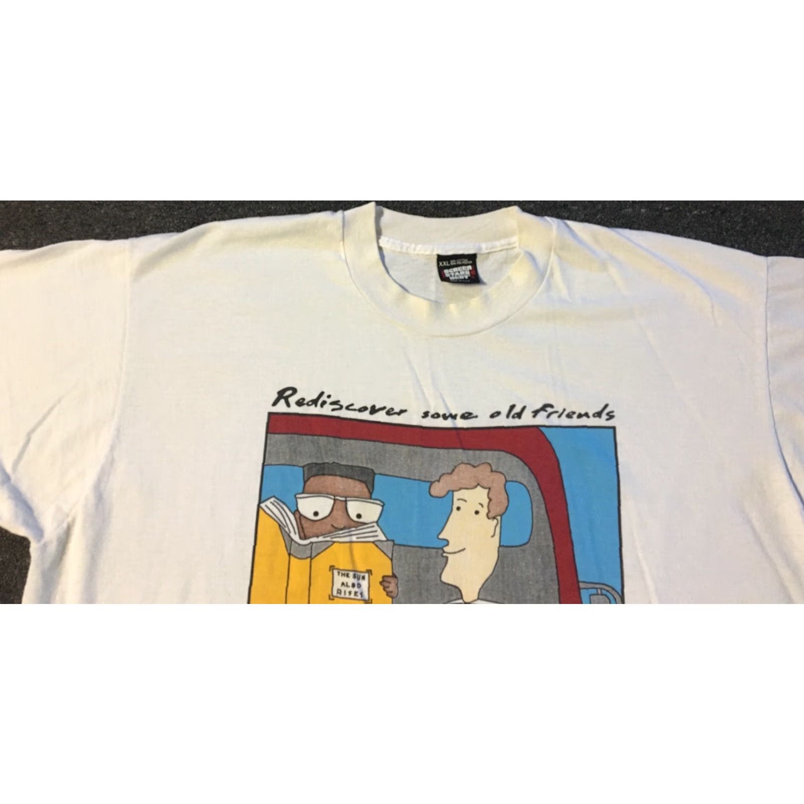 Vintage VINTAGE GTE Shirt XL 2XL White Carpool 90s 80s Retro Distressed Single Stitch Driving Cartoon Graphic Mens Shirts Size US XXL / EU 58 / 5 - 6 Thumbnail