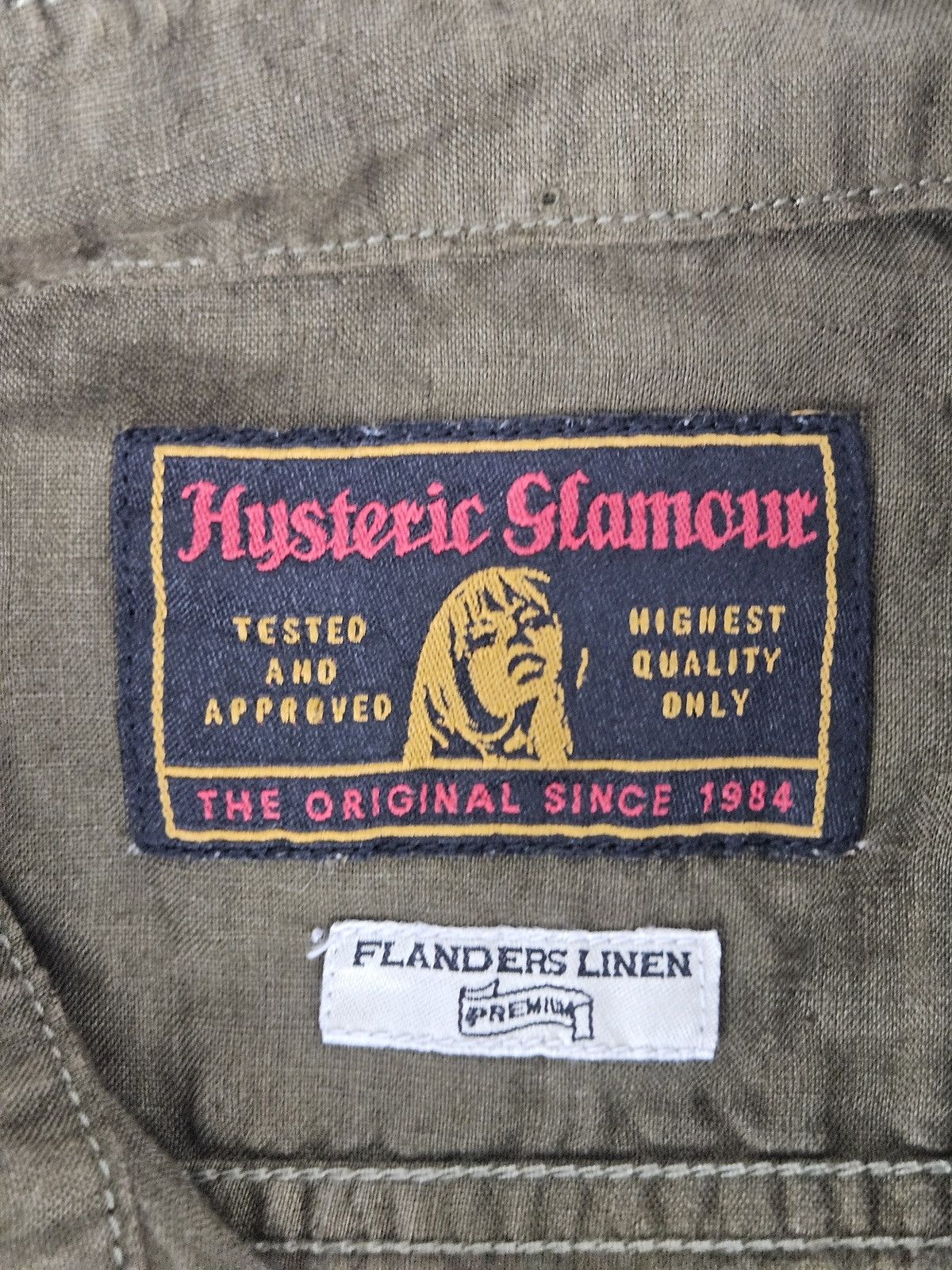 Hysteric Glamour Hysteric Glamour Flanders Linen Vip Crew patch Shirt Size US S / EU 44-46 / 1 - 4 Thumbnail