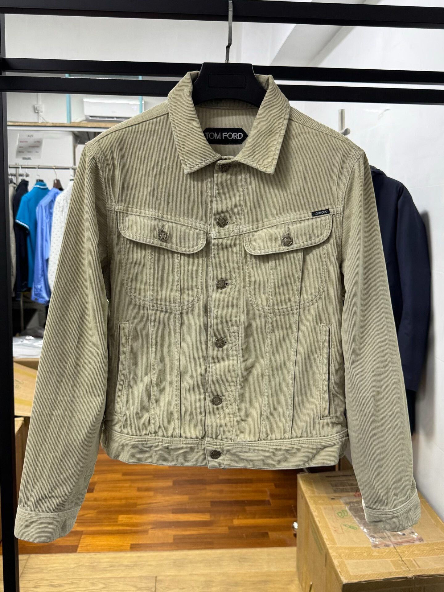 Tom Ford men's light beige corduroy denim jacket Size US M / EU 48-50 / 2 - 1 Thumbnail