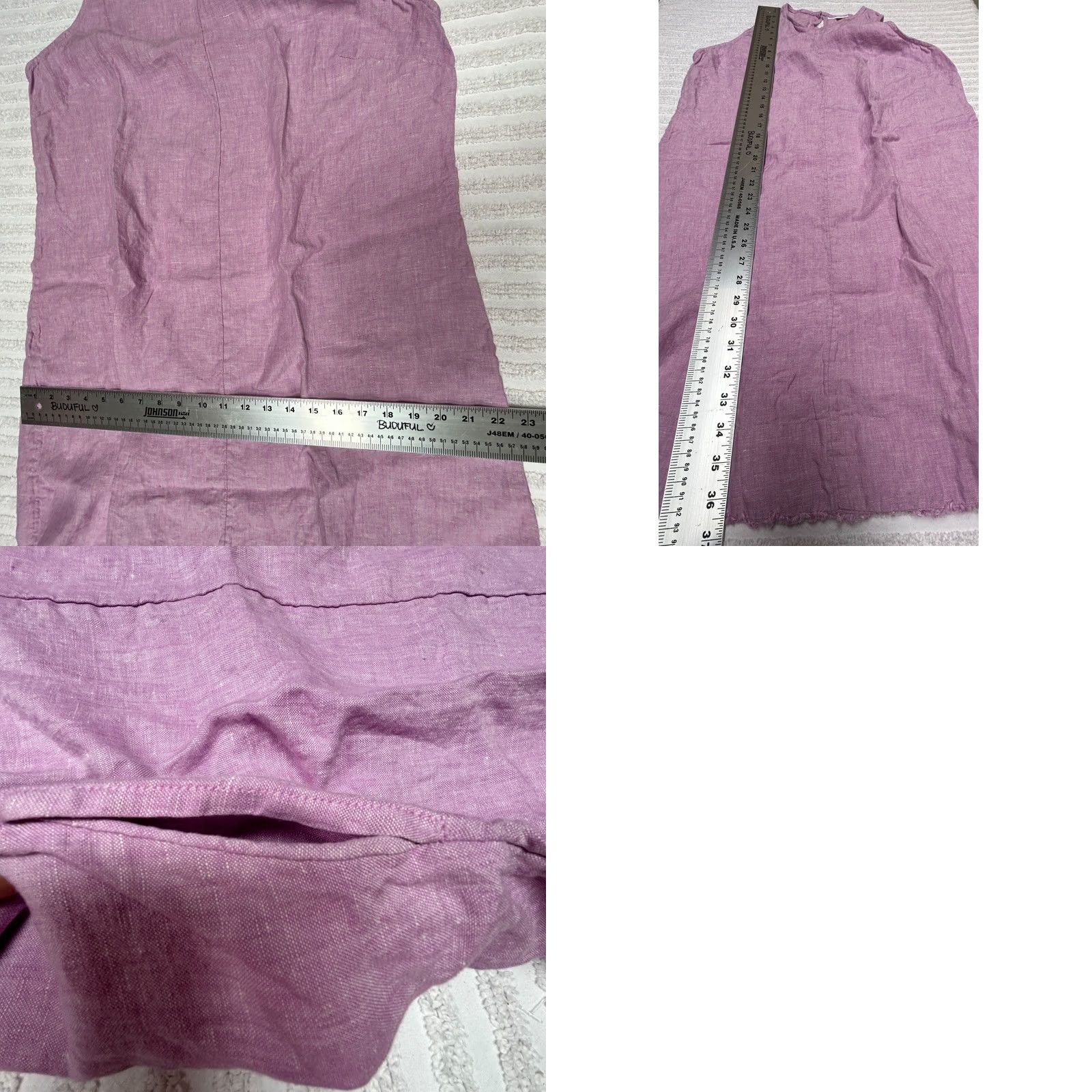 Charter Club Charter Club Women Shift Dress Sleeveless Linen Round Neck PXL Light Purple Size XL / US 12-14 / IT 48-50 - 8 Thumbnail