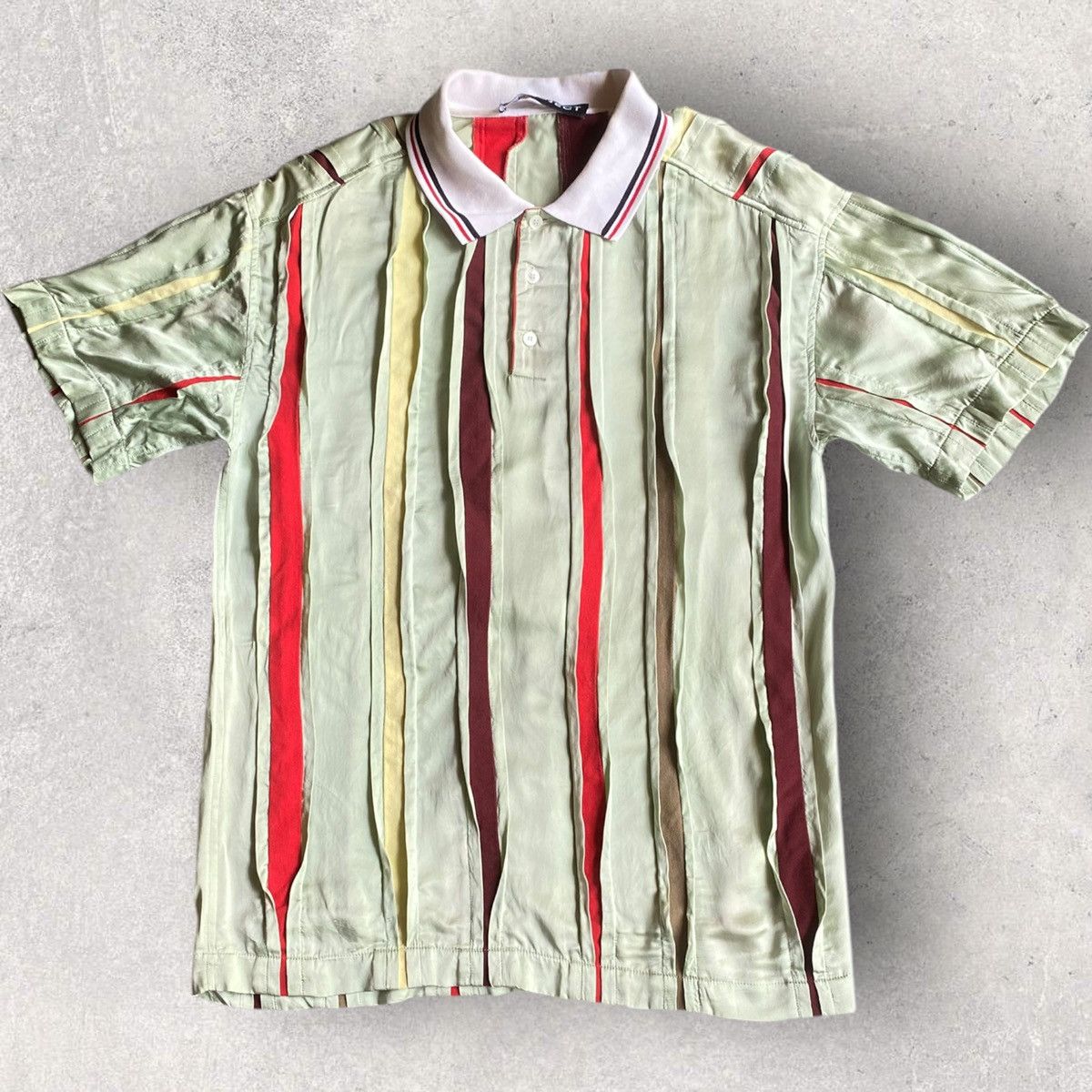 Y/Project SS19 Y/Project Silk deconstructed Polo Shirt Size US M / EU 48-50 / 2 - 2 Thumbnail