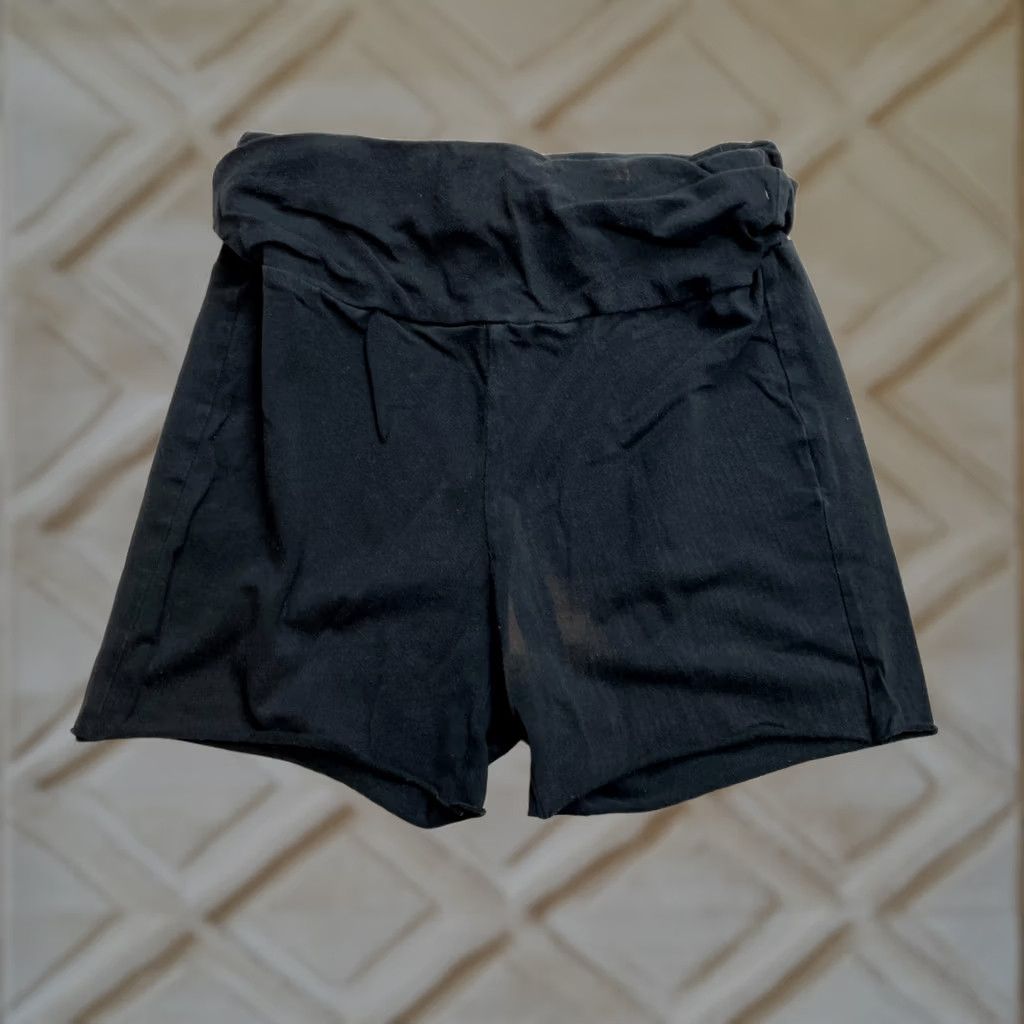 Shein Shein Shorts Juniors XS Black Stretch Casual Solid Cotton 22x3.5 Extra Small Size 26" / US 2 / IT 38 - 1 Thumbnail