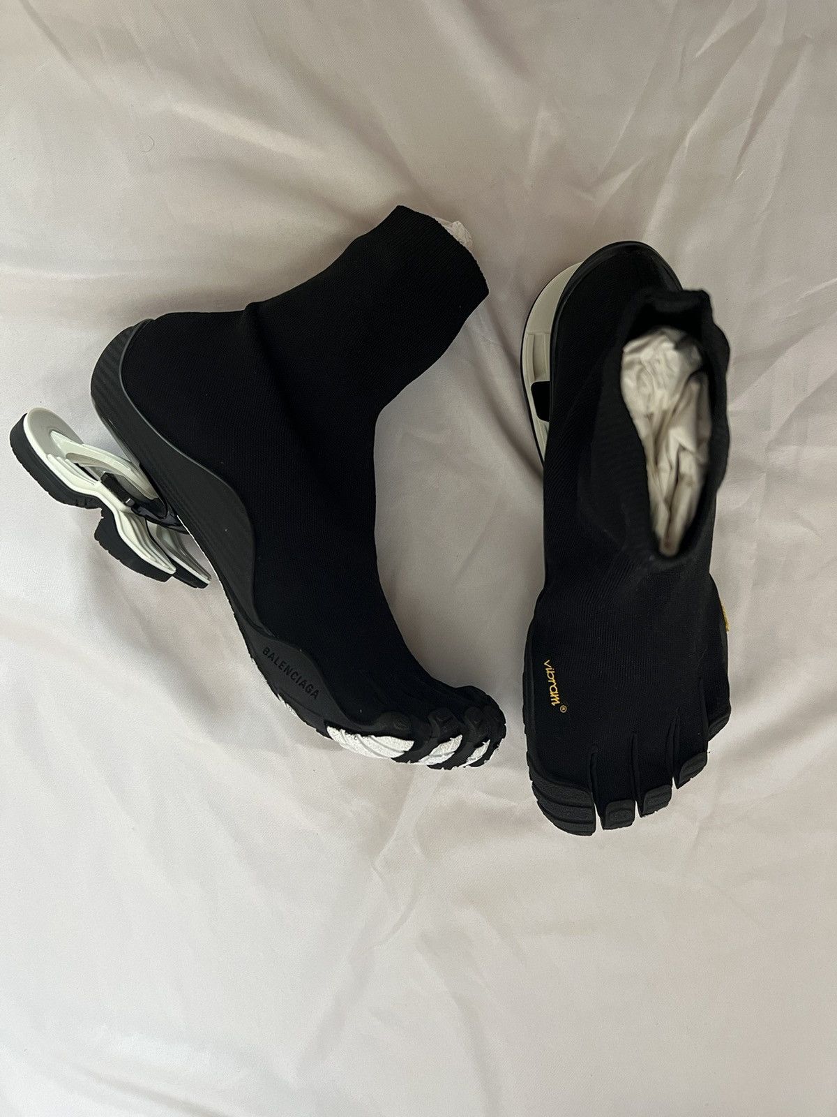 Pre-owned Balenciaga X Vibram Toe Shoes Heel Version Sz.45 In Black