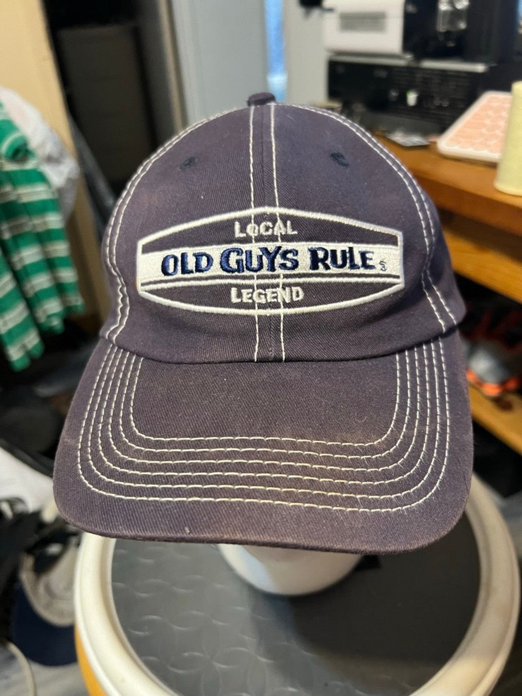 Vintage Men's Old Guys Rule m Navy Baseball Cap Hat Size ONE SIZE - 1 Thumbnail