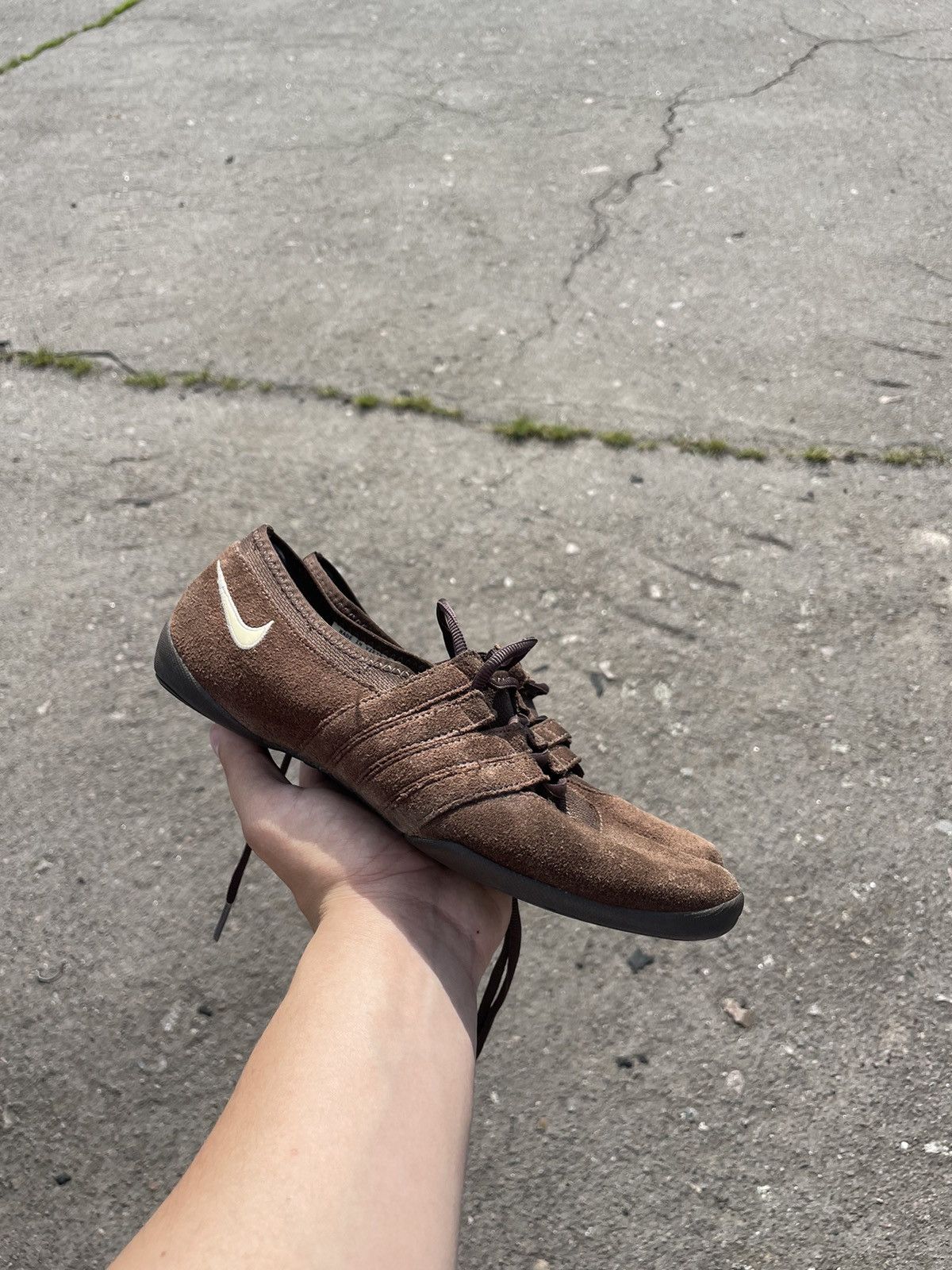 Nike × Vintage Nike Brown suede Ballet flats Size US 6.5 / IT 36.5 - 1 Thumbnail