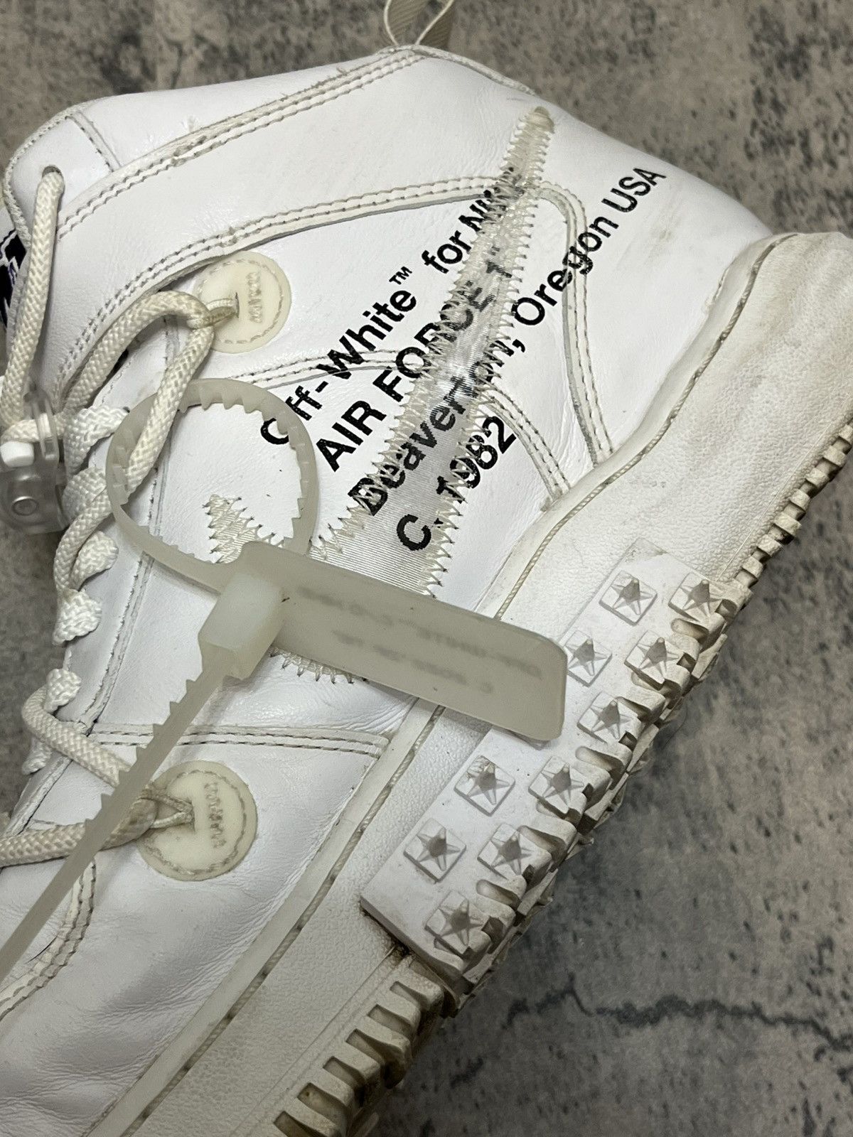 Nike × Off-White Off White x Nike Air Force 1 Mid Graffiti Sneakers Size US 11.5 / EU 44-45 - 8 Thumbnail