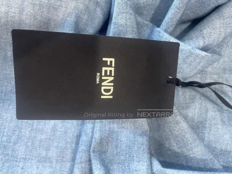 Fendi Fendi Blue Denim, Full Print with Lettering Size XXS / US 00 / IT 34 - 6 Thumbnail