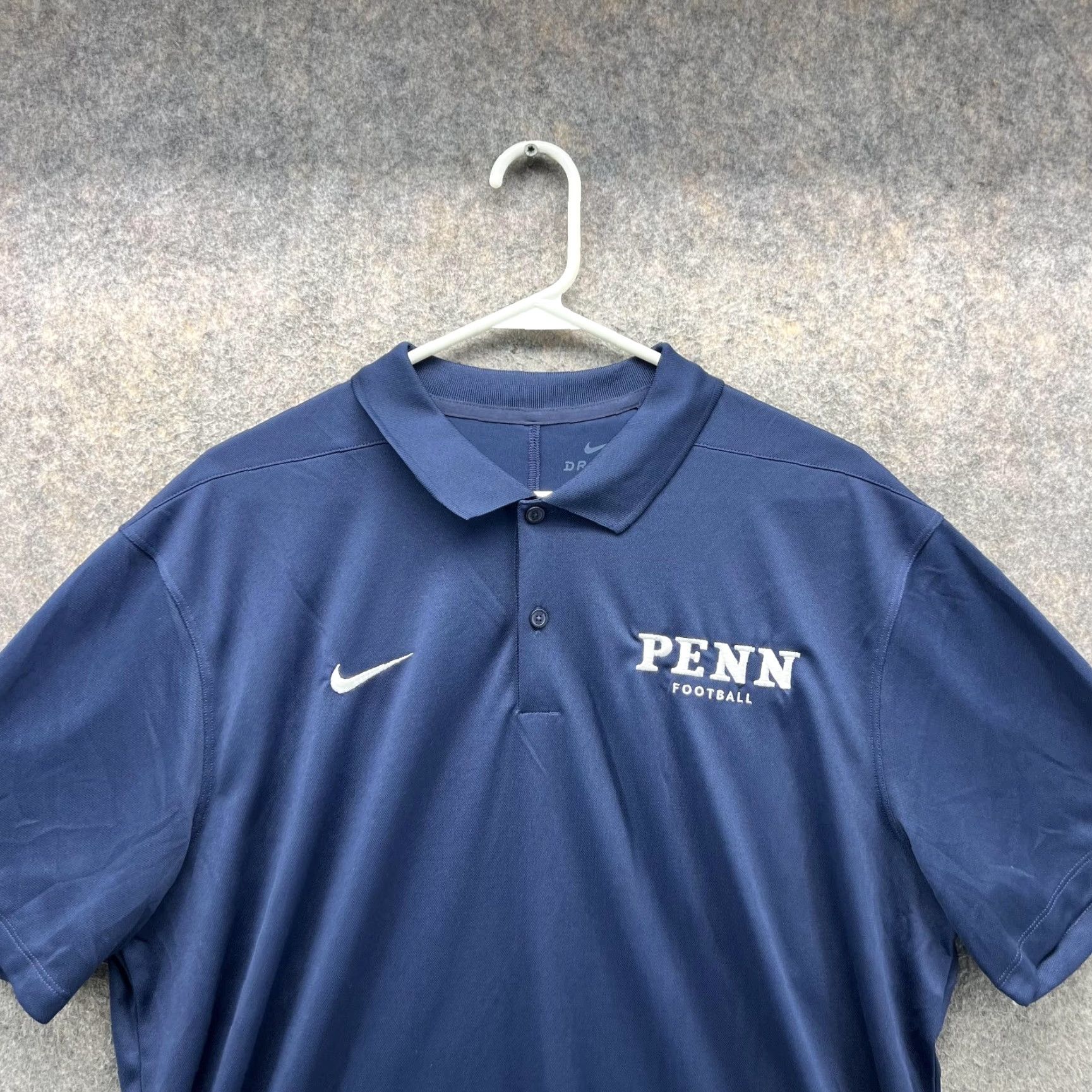 Nike Nike Polo Shirt Men L Blue University of Pennsylvania Nittany Lions Dri Fit Size US L / EU 52-54 / 3 - 2 Thumbnail