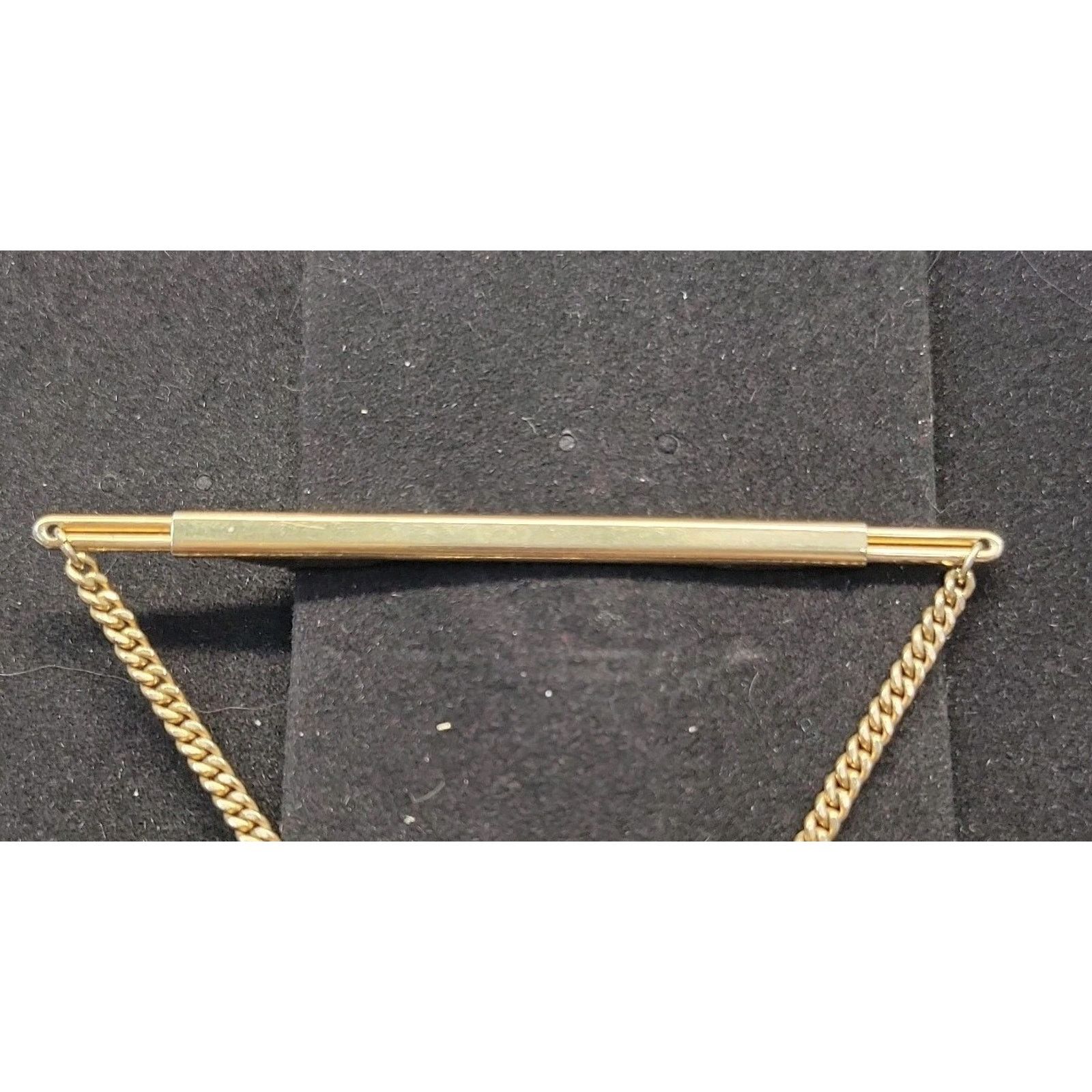 The Unbranded Brand Vintage SWANK Blue Forever Knot Adjustable Tie Tack Clip Bar Size ONE SIZE - 4 Thumbnail