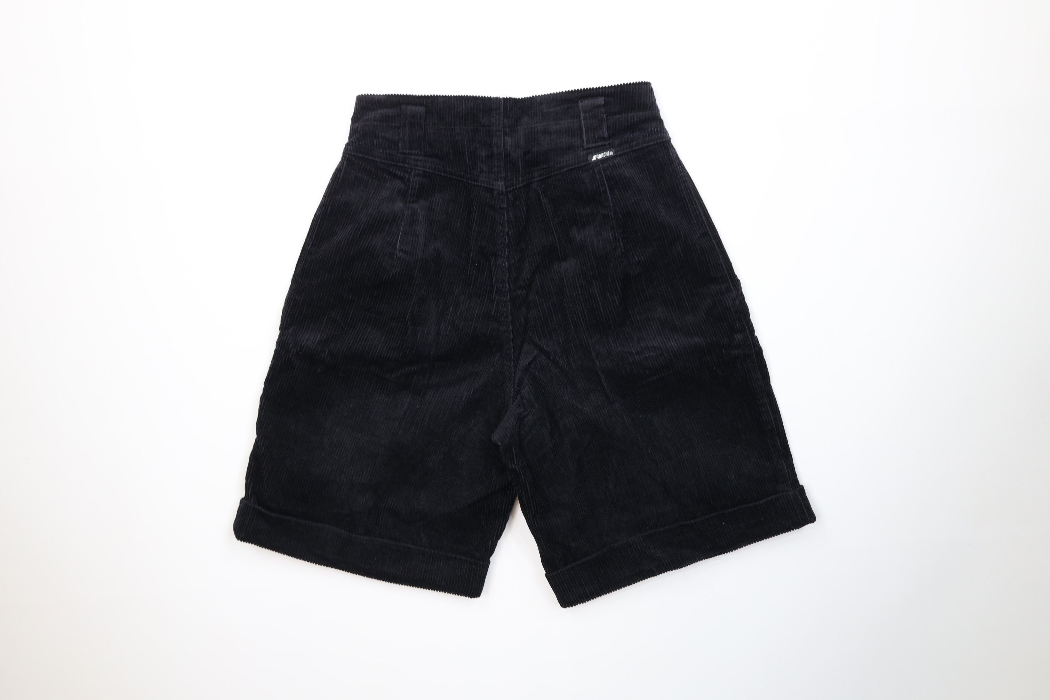 Vintage Vintage 90s Streetwear Cuffed Baggy Corduroy Shorts Black Size 32" / US 10 / IT 46 - 10 Thumbnail