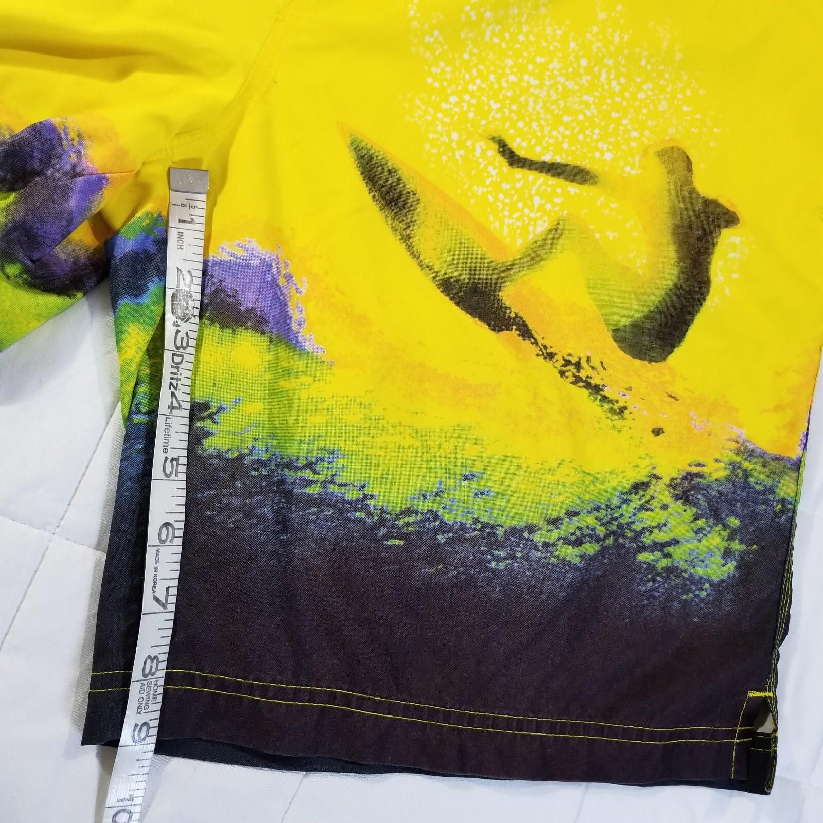 Old Navy Old School Navy Yellow Surfer Swim Shorts Large Size US 34 / EU 50 - 9 Thumbnail