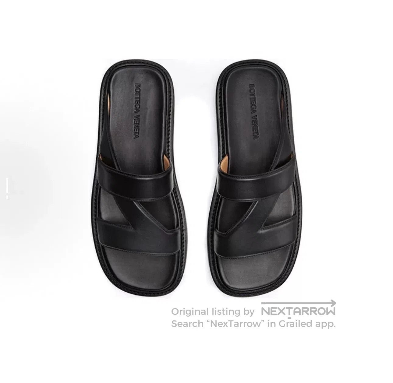 Bottega Veneta Bottega Veneta Men's Leather Slippers. Size US 9 / EU 42 - 1 Thumbnail