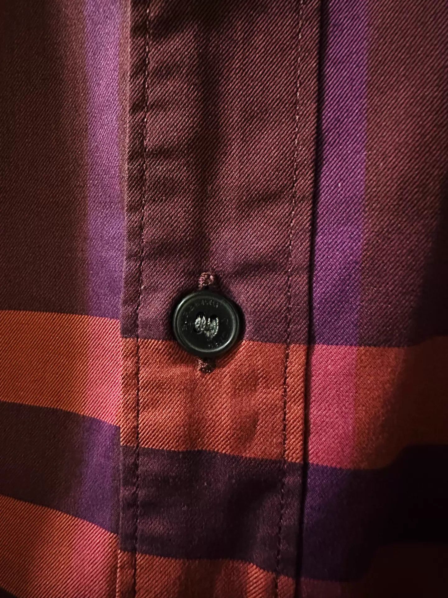 Burberry BURBERRY Men's Red Black Purple Tartan Shirt M 98 New Size US M / EU 48-50 / 2 - 6 Thumbnail