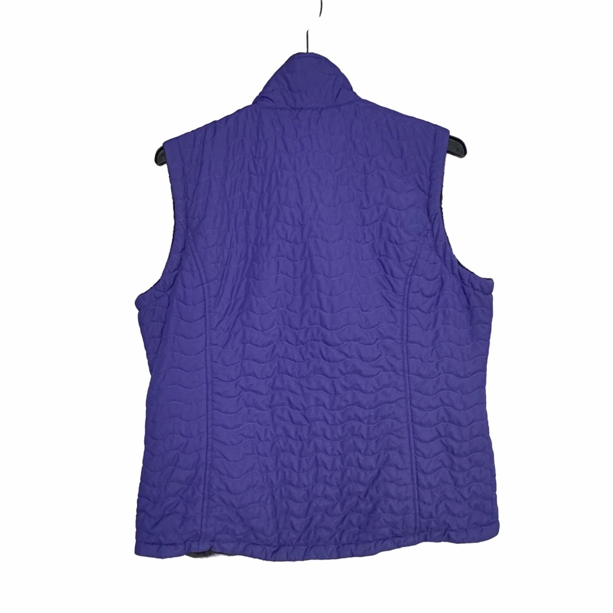 Free Country ✨Free Country Womens Vest Reversible Quilted Purple Faux Fur Size L / US 10 / IT 46 - 2 Thumbnail