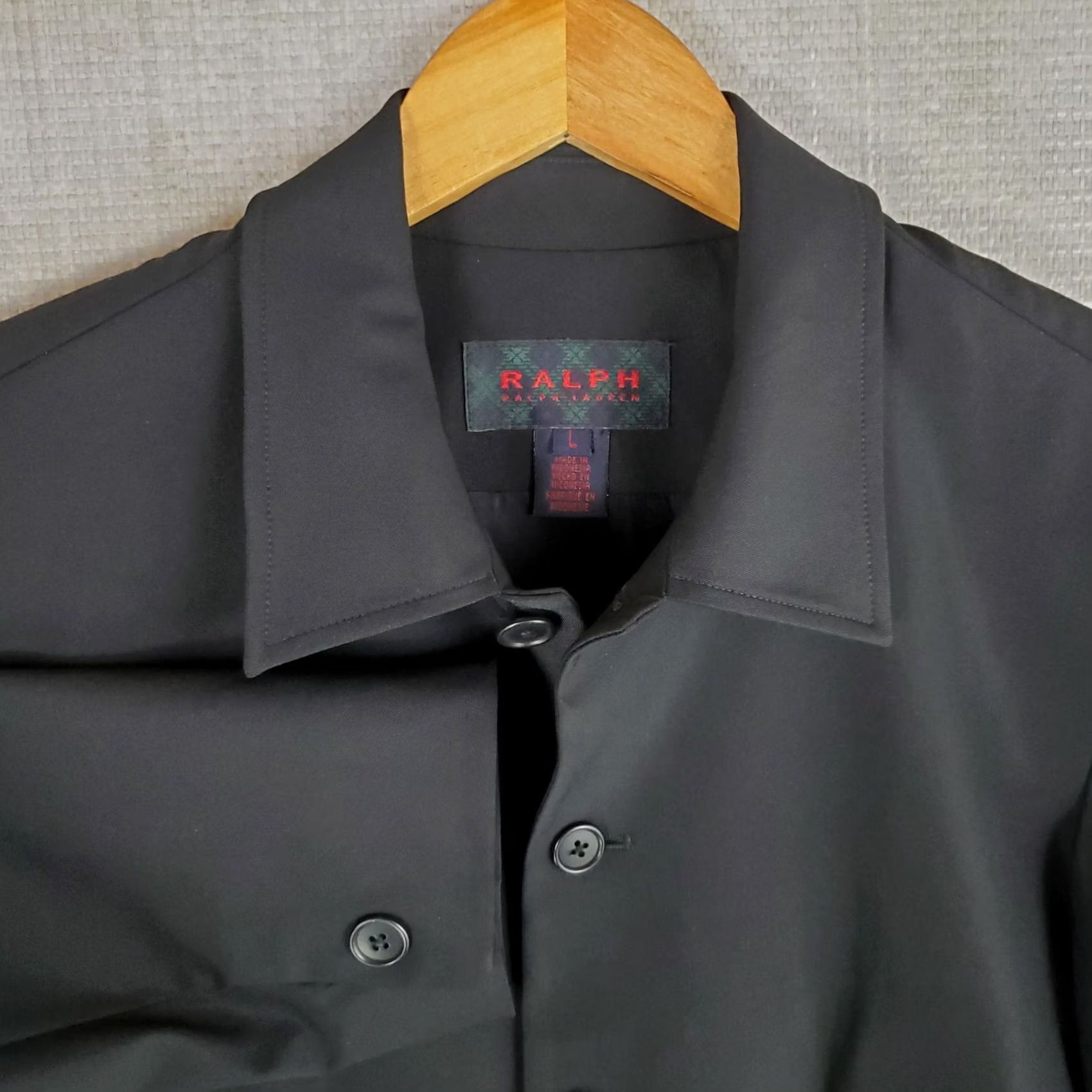 Ralph Lauren Ralph Lauren Womens Jacket Button Front Pockets Wind-Resistant Black Large RRL Size L / US 10 / IT 46 - 4 Thumbnail