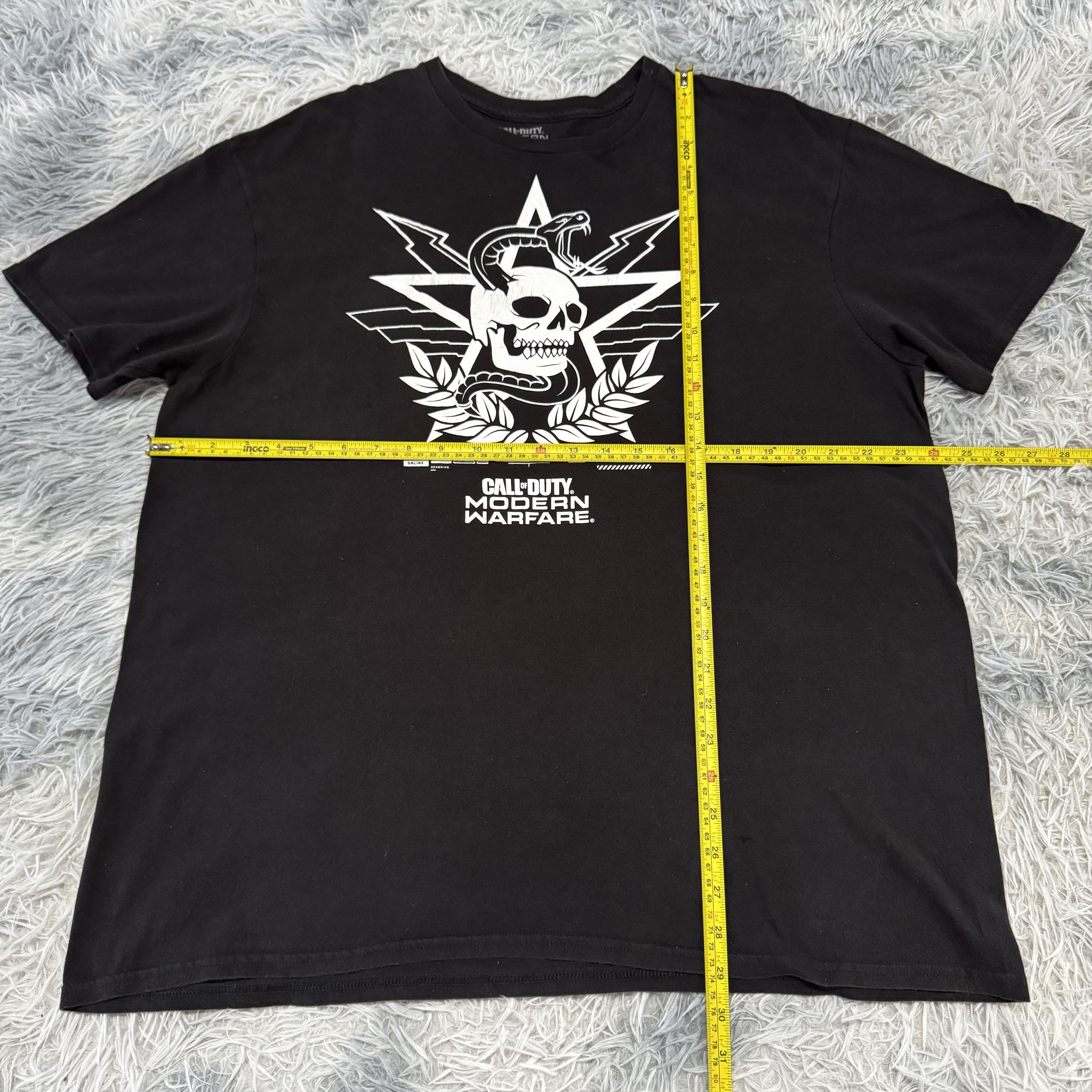 Vintage Call Of Duty Warfare Skull Snake Logo Gamer Sunfaded Tshirt Size US XL / EU 56 / 4 - 4 Thumbnail